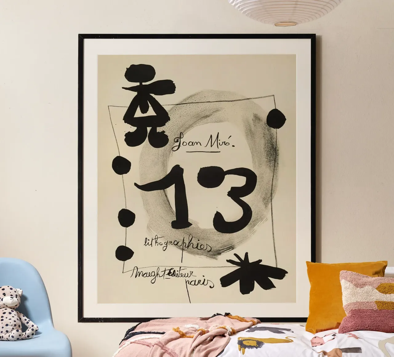 Joan Miro litografo poster con telaio in alluminio da phillipp veisenberg