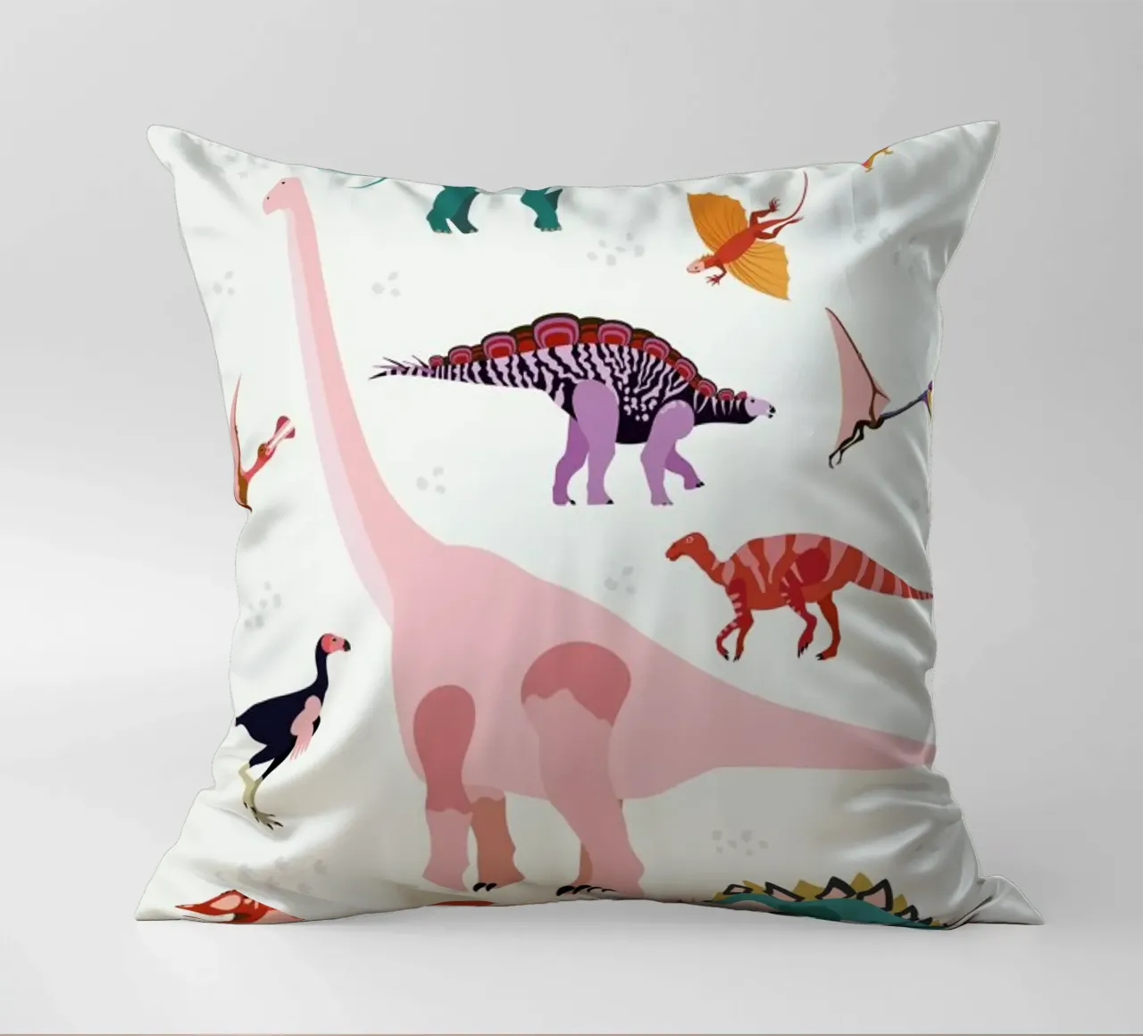 Dinosaur World cuscino da Little Flourishes