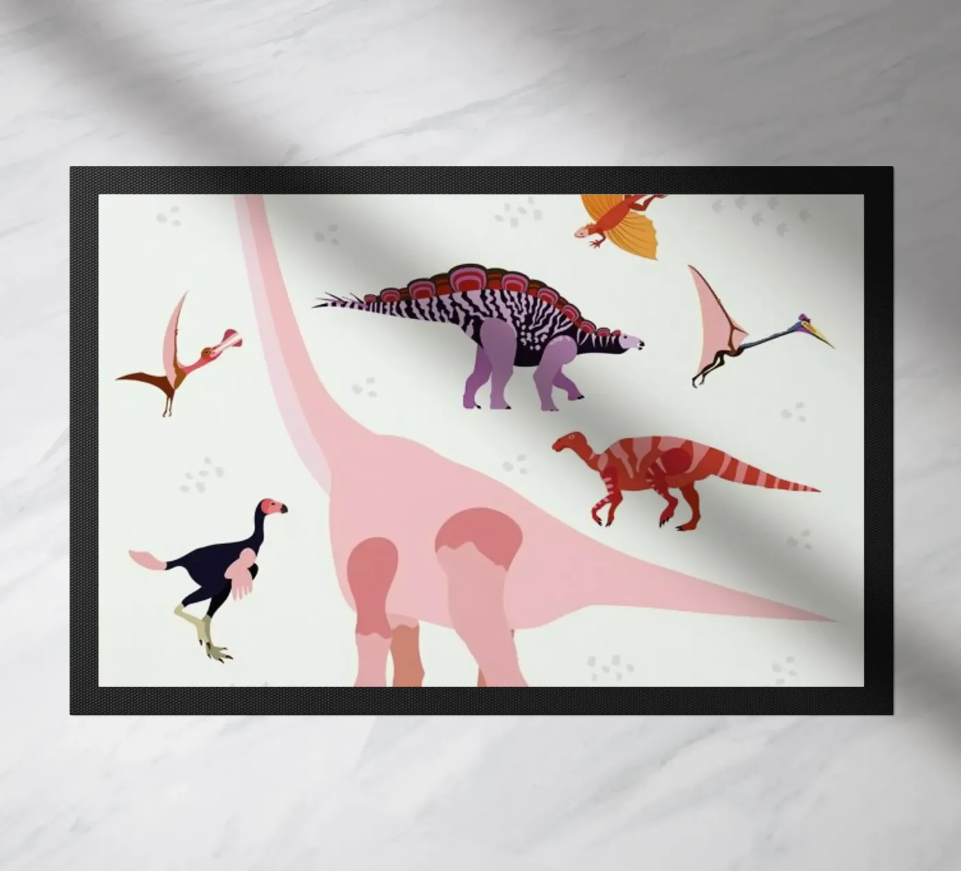 Dinosaur World deurmat van Little Flourishes
