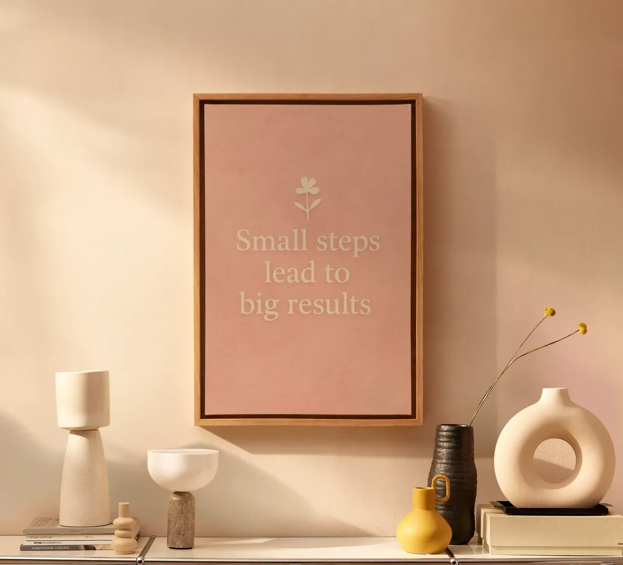 Small Steps tela con Cornice a cassetta da treechild