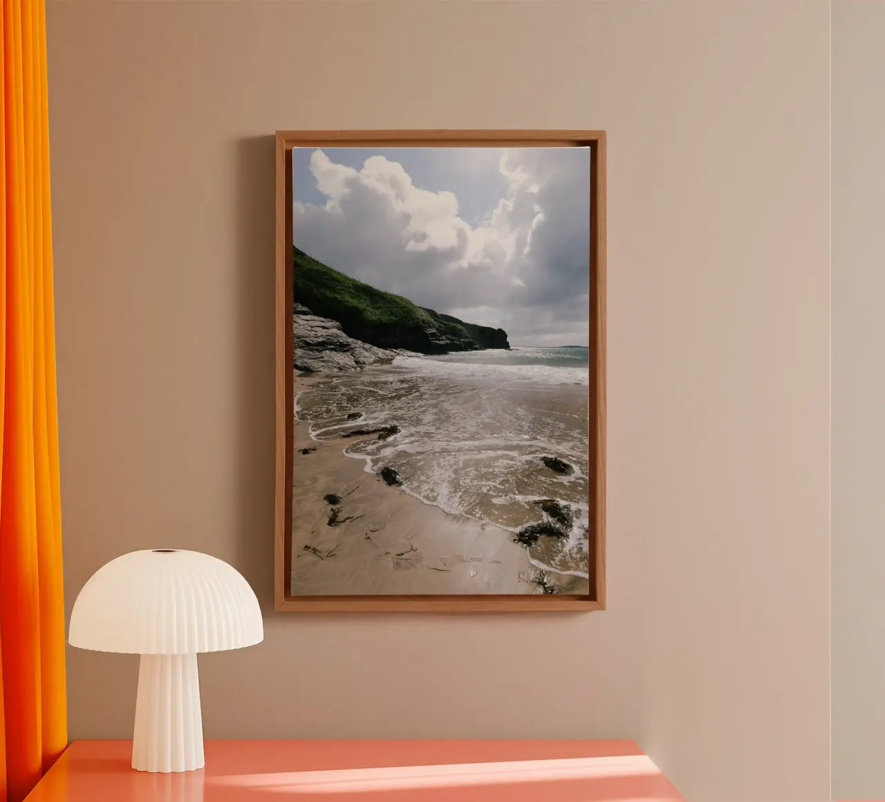 Between high and low tide canvas with Floater frame by The Wild Creative Studio