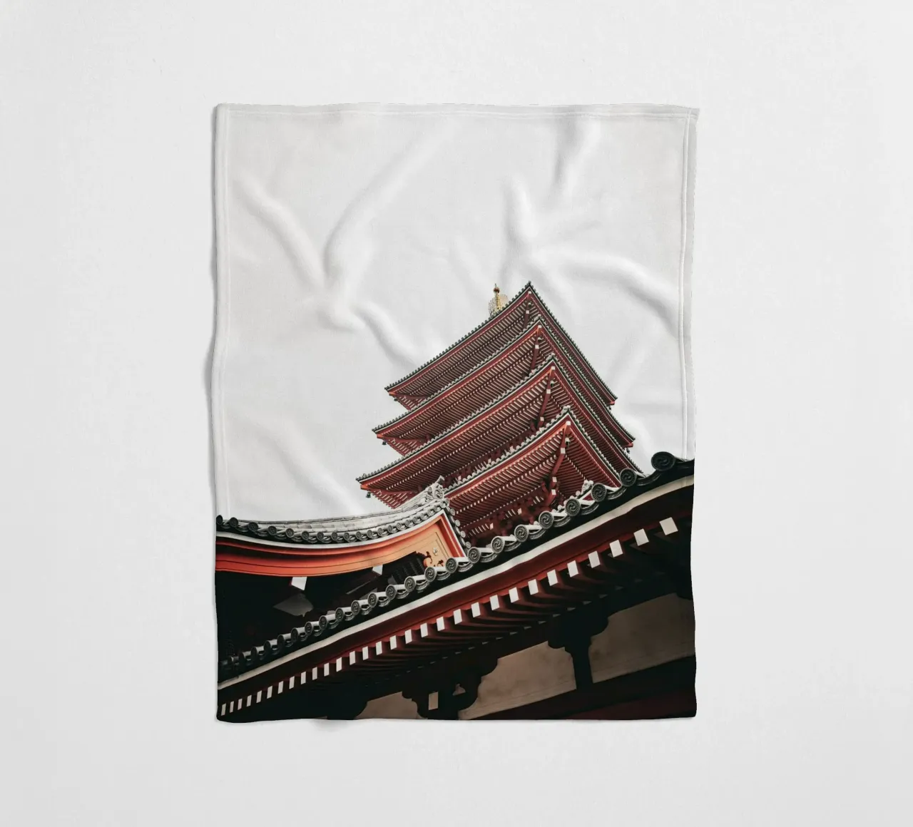 Pagode fleecedeken van Flo Klein Gallery