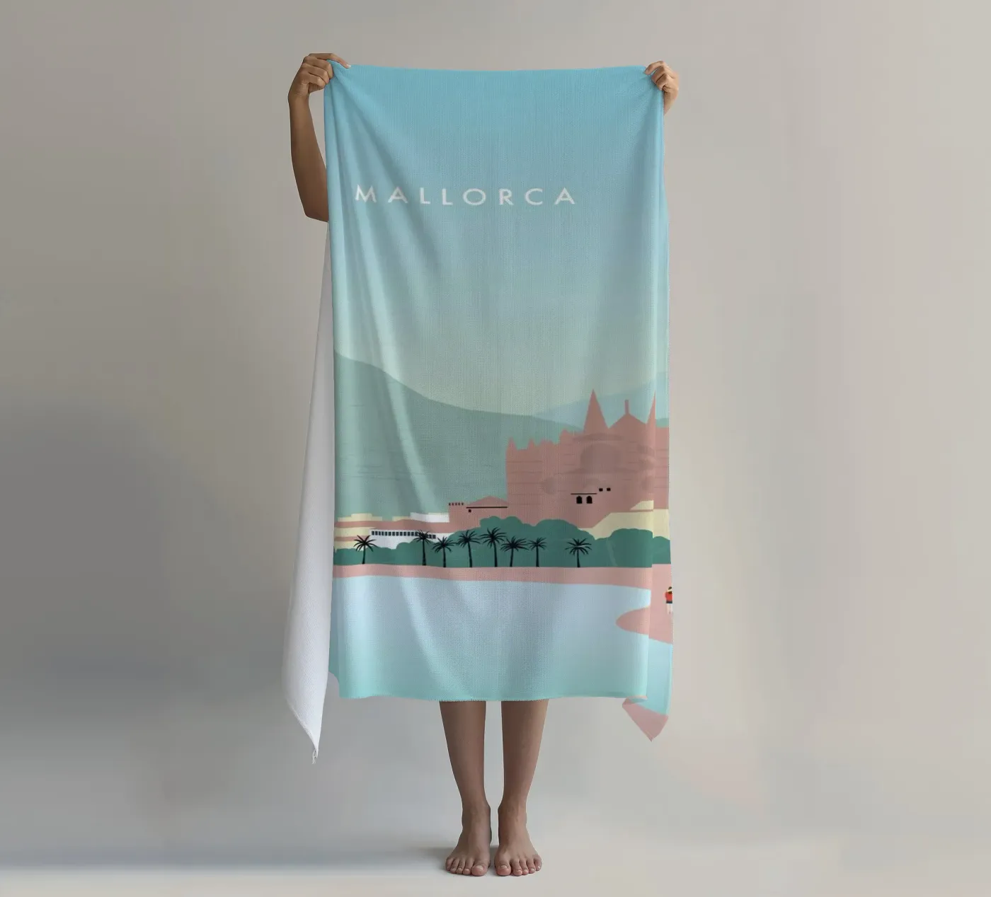 Mallorca beach towel by Katinka Reinke