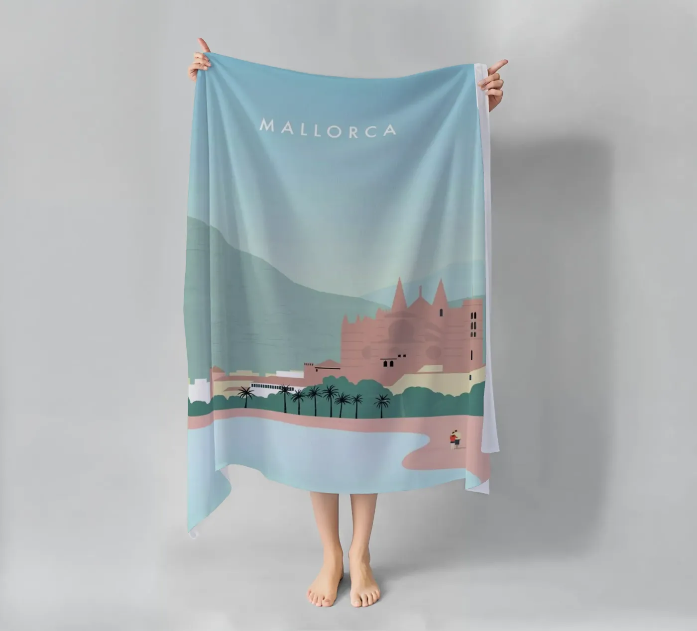 Mallorca beach towel by Katinka Reinke