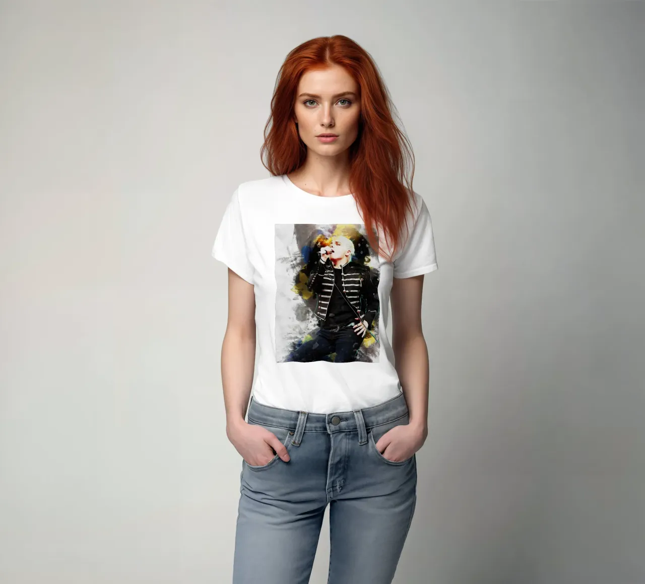Sbaffo di ritratto Gerard Way t-shirt da Gunawan Rb