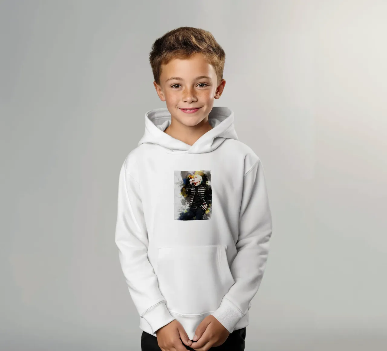 Mancha de Retrato Gerard Way sudadera con capucha para niño de Gunawan Rb