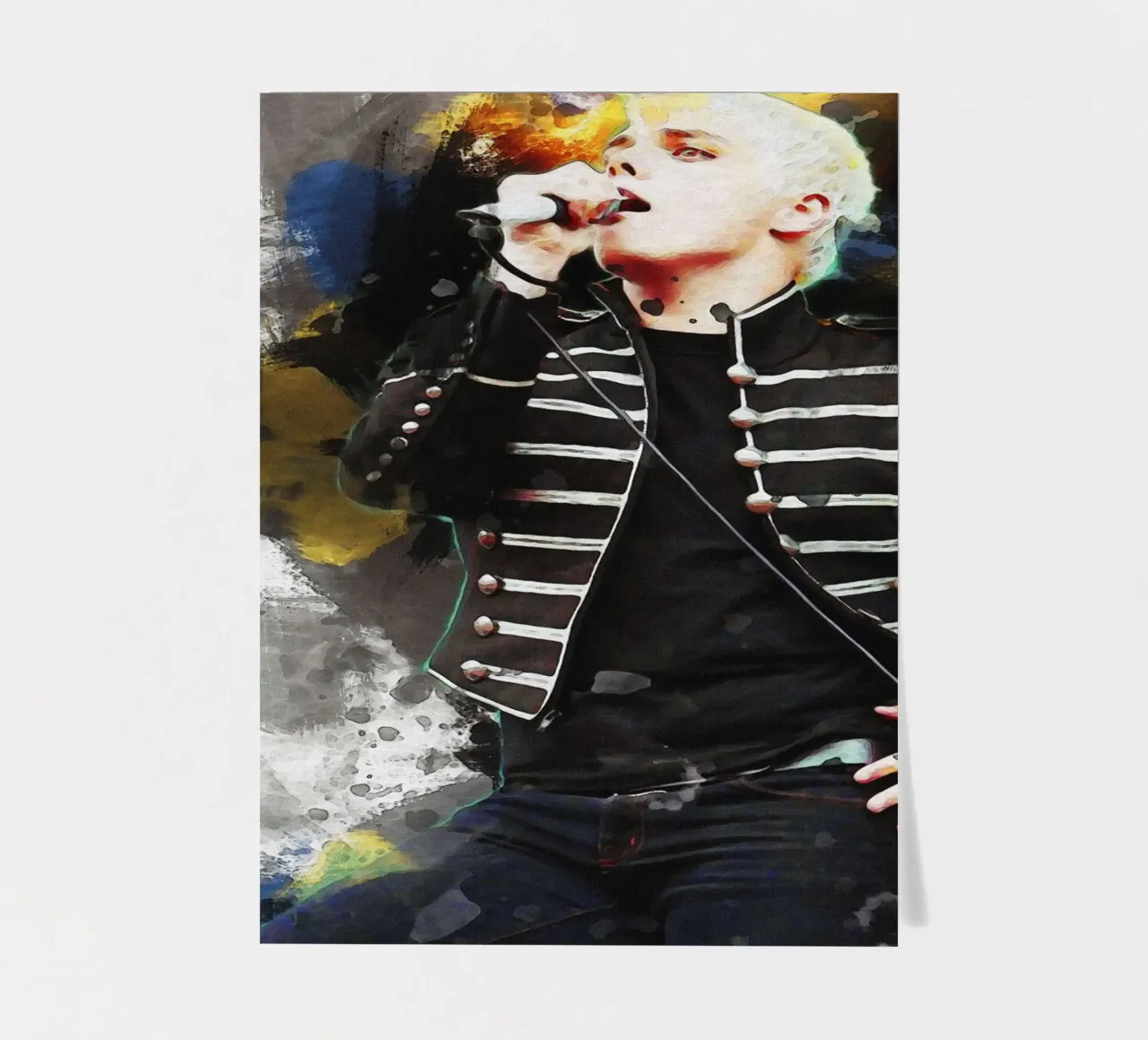Smudge von Portrait Gerard Way Stickerbogen von Gunawan Rb