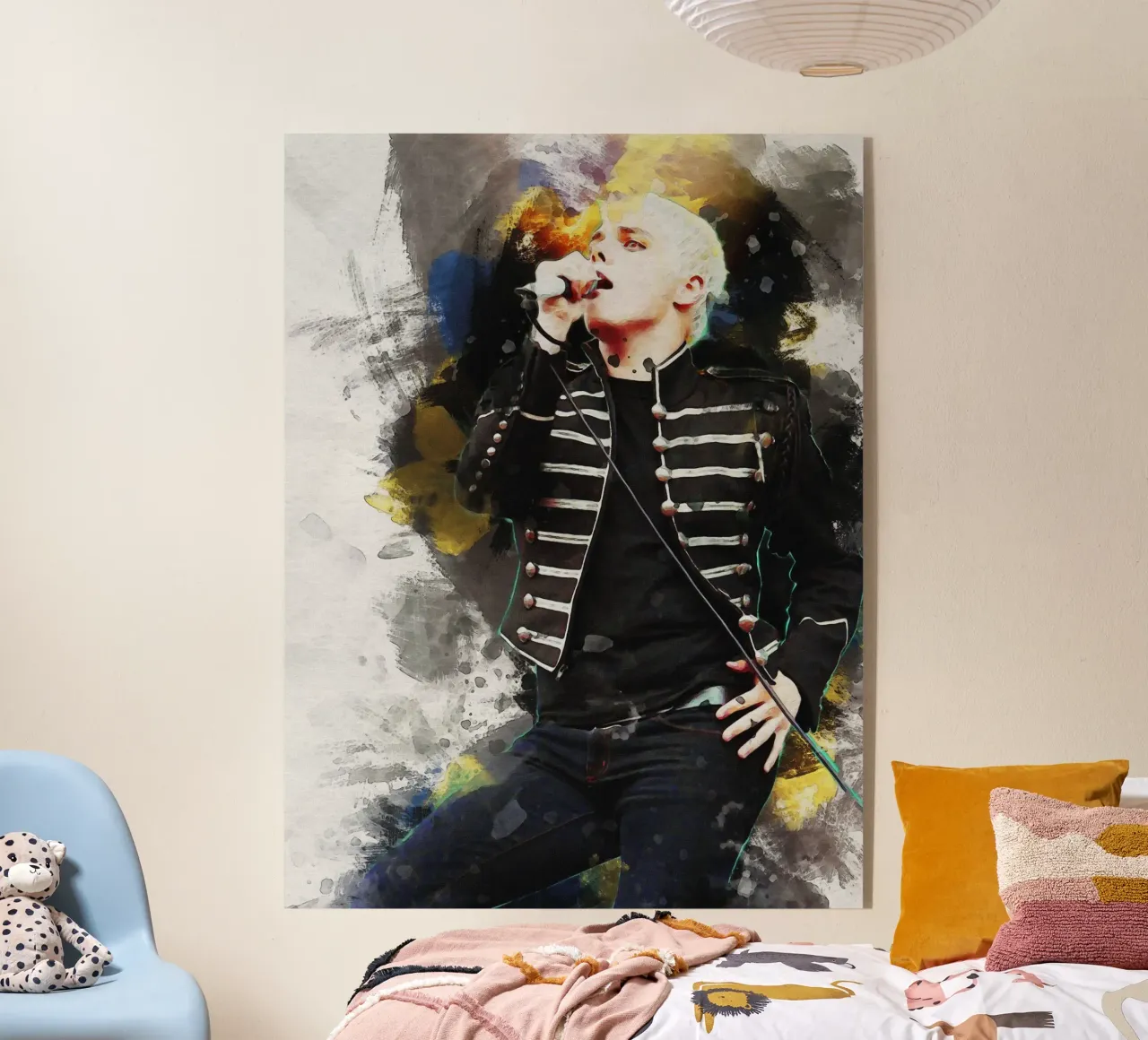 Mancha de Retrato Gerard Way metacrilato de Gunawan Rb