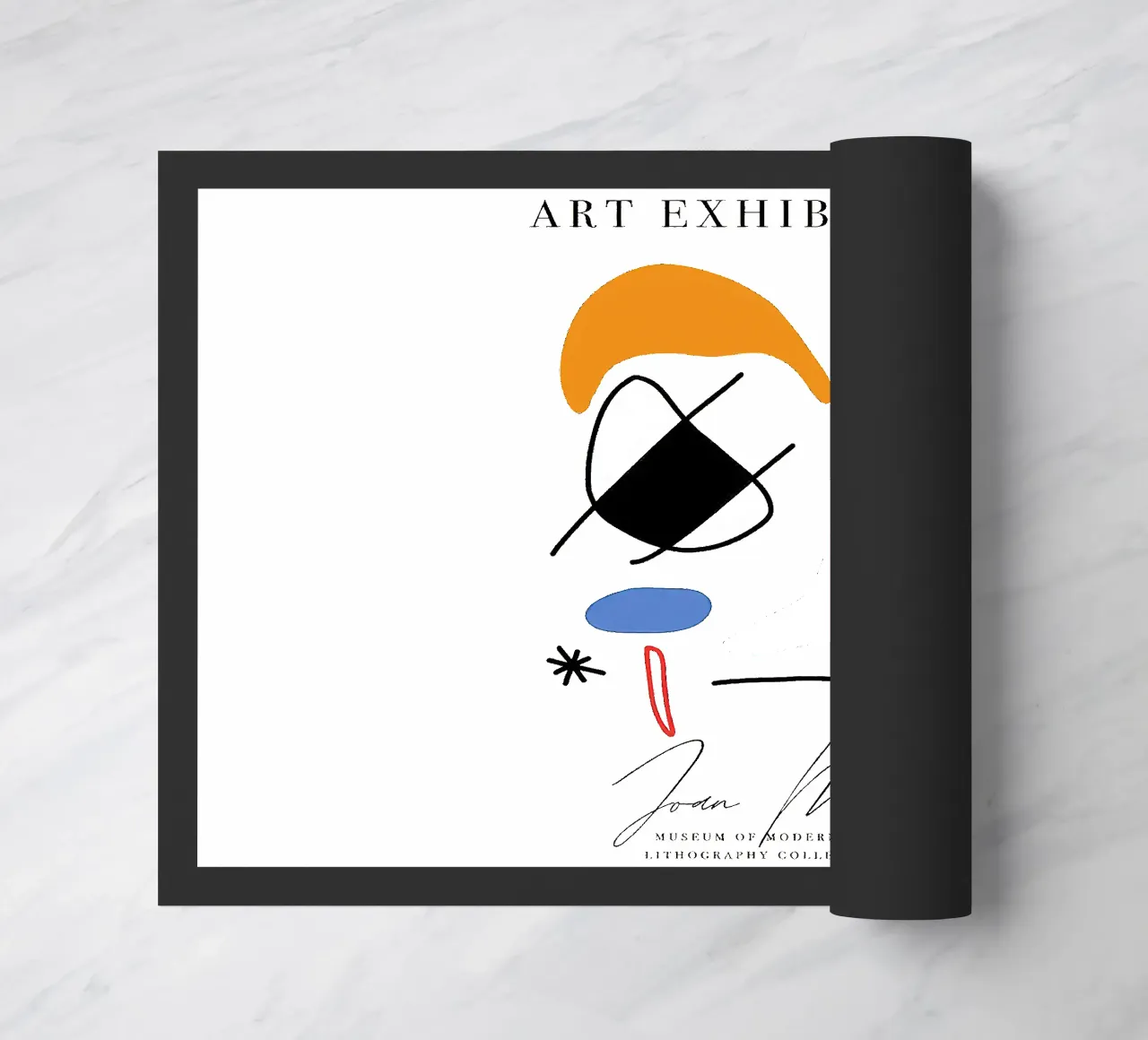 Manifesto della mostra d'arte di Joan Miro zerbino da phillipp veisenberg