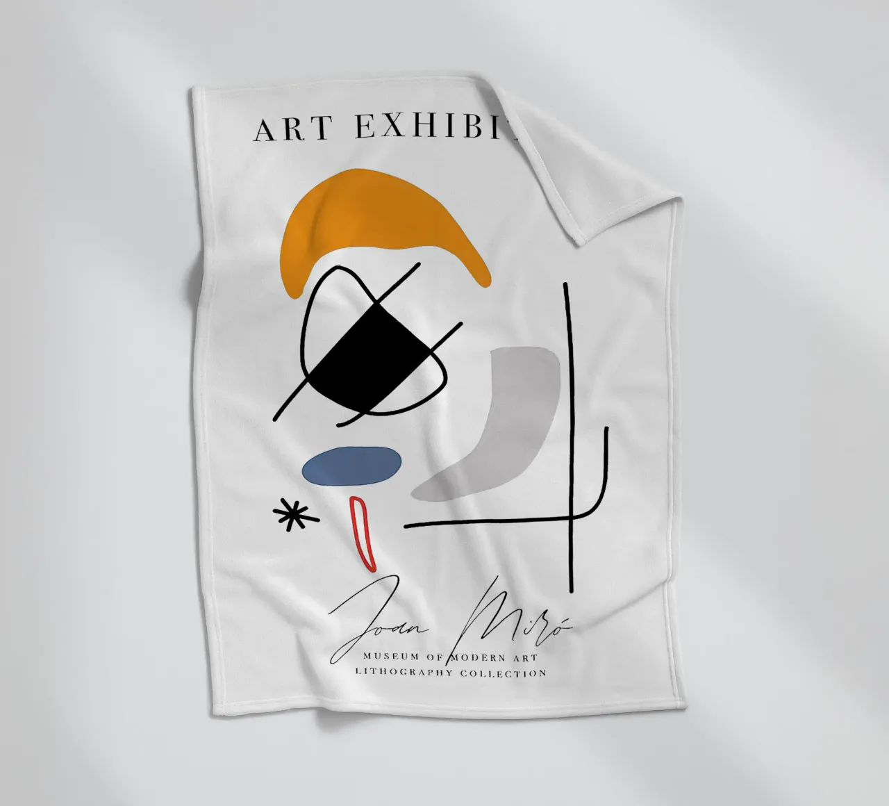 Manifesto della mostra d'arte di Joan Miro coperta in pile da phillipp veisenberg