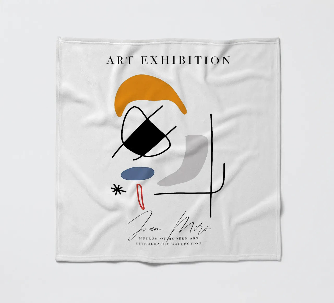 Manifesto della mostra d'arte di Joan Miro coperta in pile da phillipp veisenberg