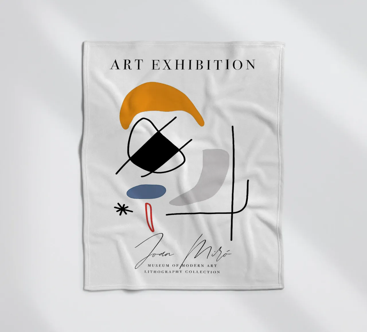 Manifesto della mostra d'arte di Joan Miro coperta in pile da phillipp veisenberg