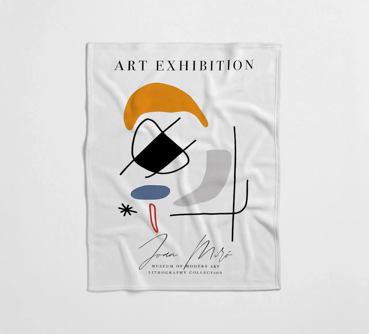 Manifesto della mostra d'arte di Joan Miro coperta in pile da phillipp veisenberg