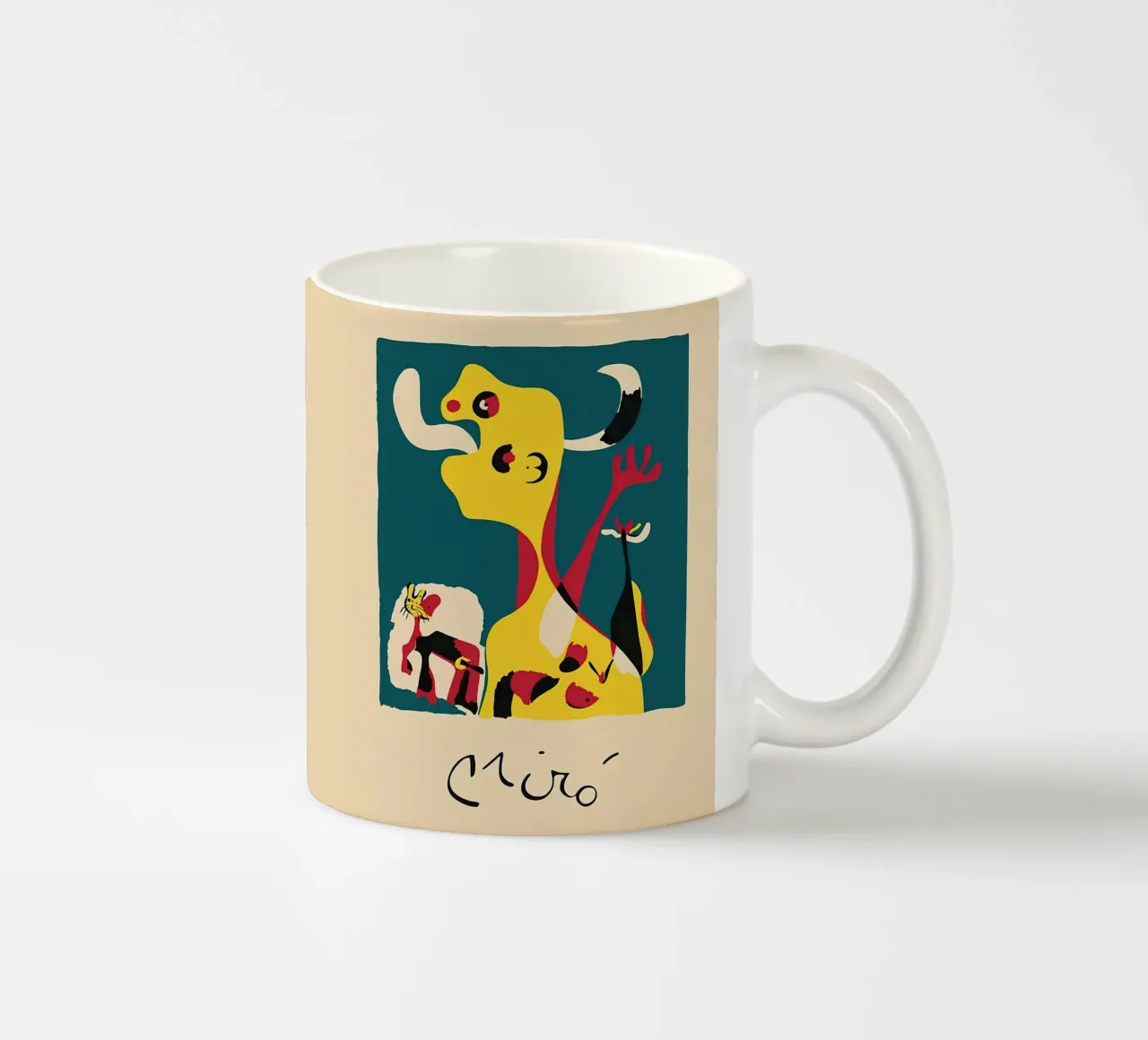 Manifesto d'epoca di Joan Miro tazza in ceramica da phillipp veisenberg