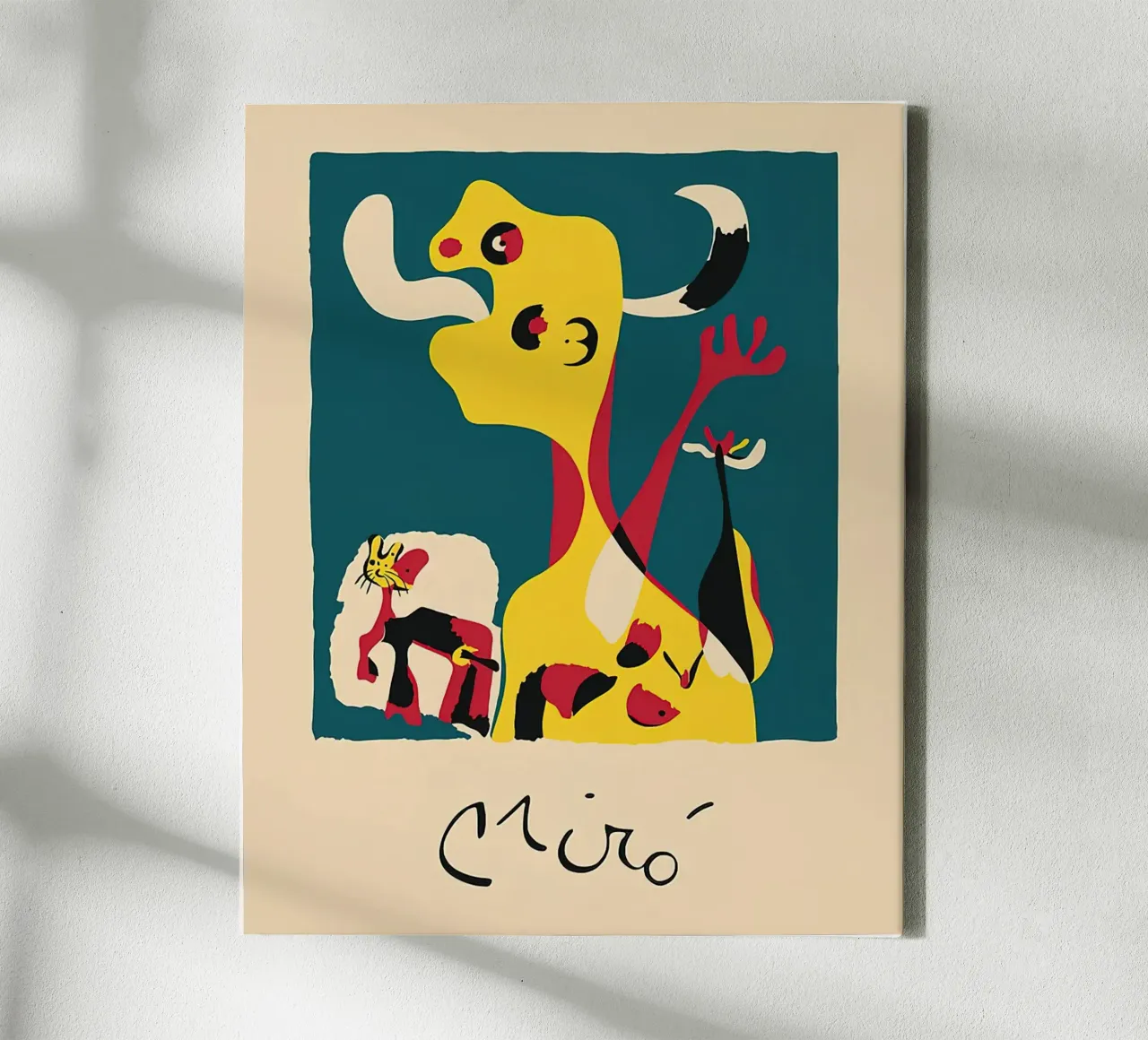 Manifesto d'epoca di Joan Miro tela con Cornice a cassetta da phillipp veisenberg