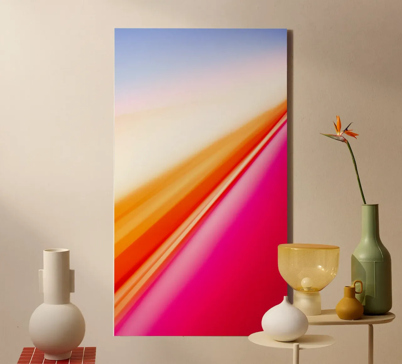 Pink Speed canvas by Flo Klein