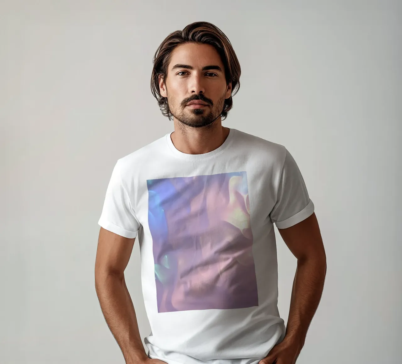 Soft abstract background design with flowing pastel colors t-shirt by DesignDoodle