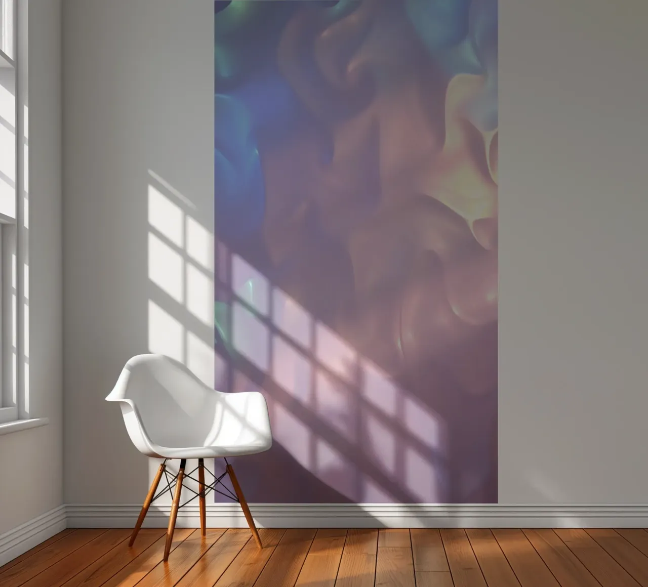 Soft abstract background design with flowing pastel colors photo wallpaper by DesignDoodle