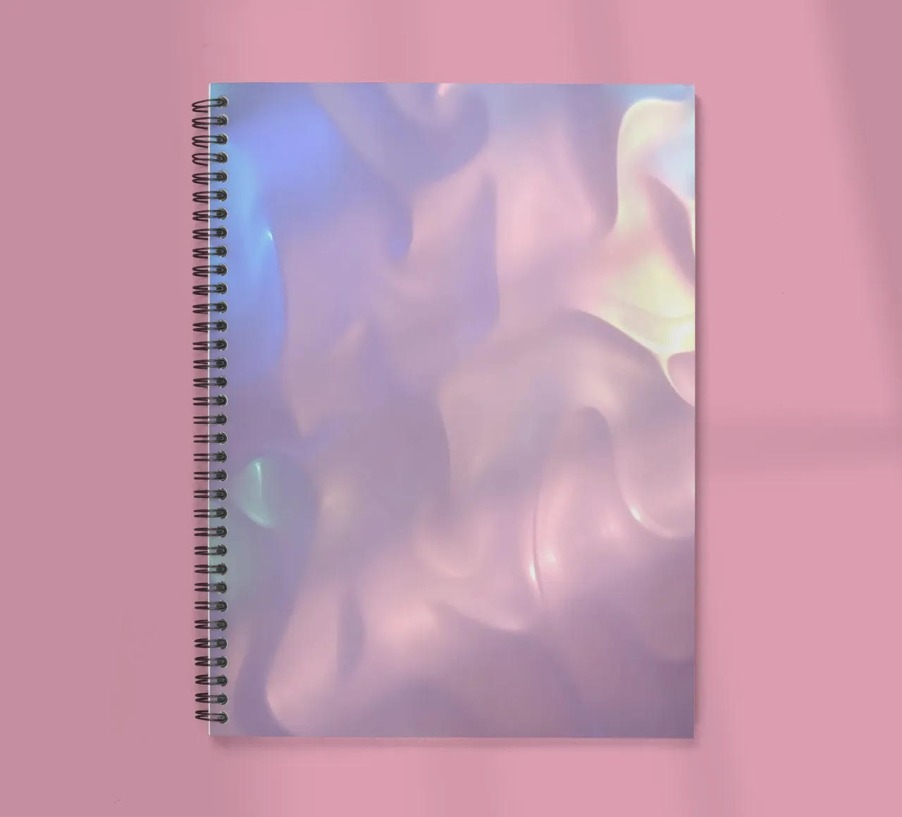 Soft abstract background design with flowing pastel colors spiral notebook by DesignDoodle