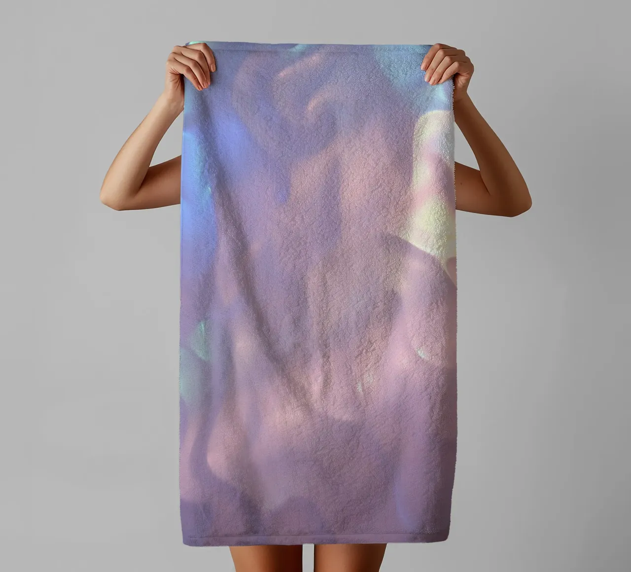 Soft abstract background design with flowing pastel colors towel by DesignDoodle