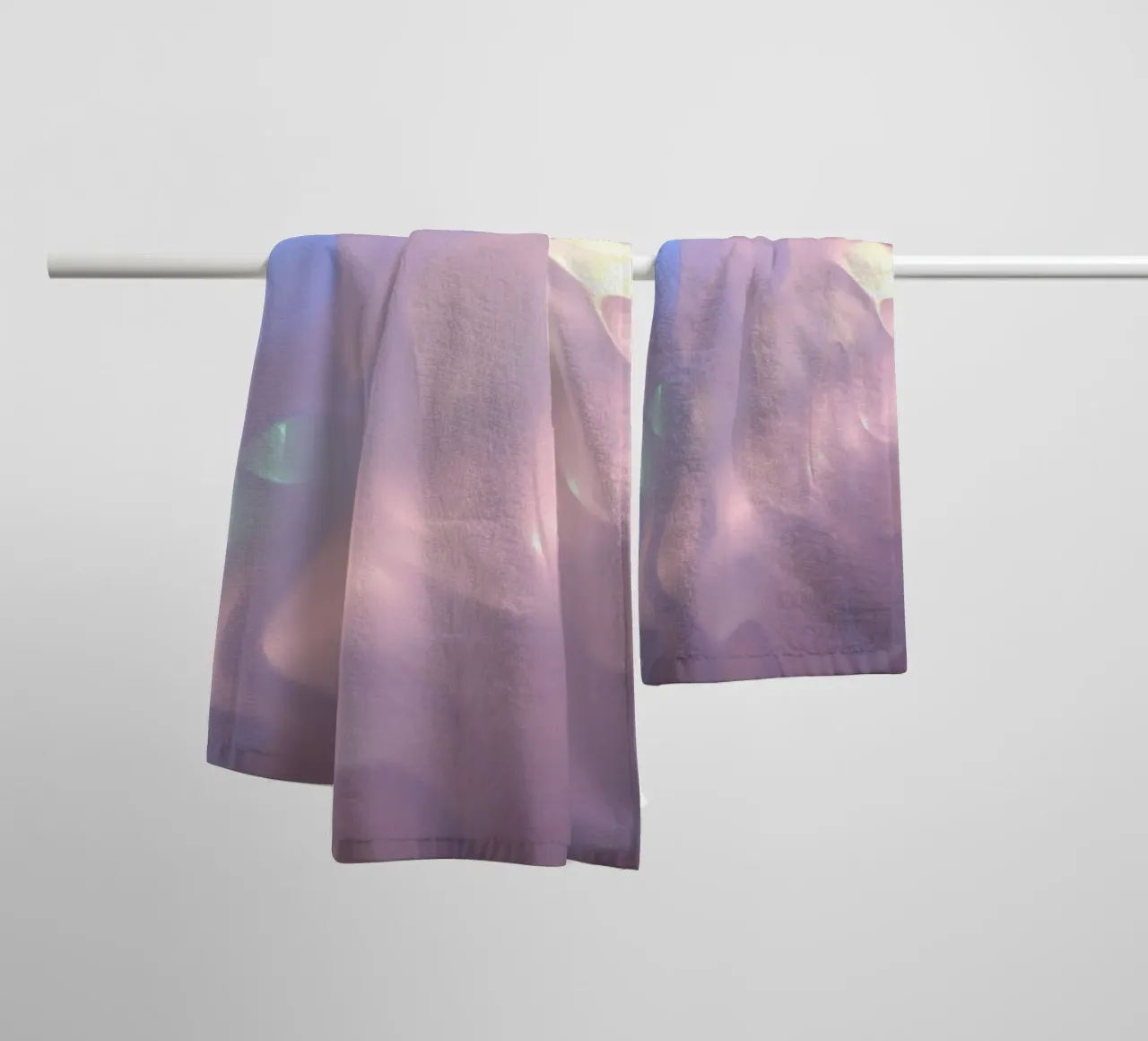 Soft abstract background design with flowing pastel colors towel by DesignDoodle