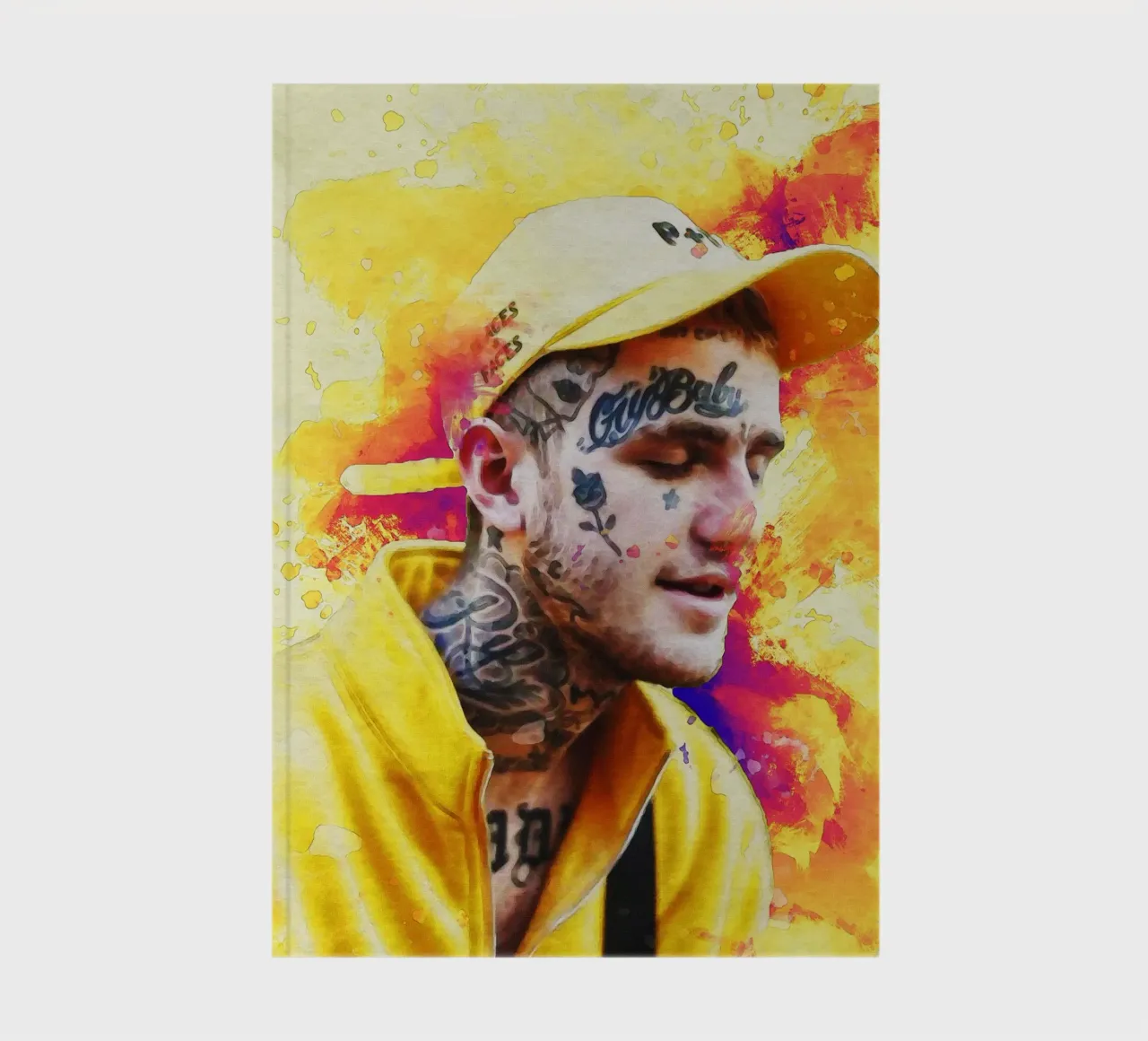 Smudge Portrait Lil Peep notebook by Gunawan Rb