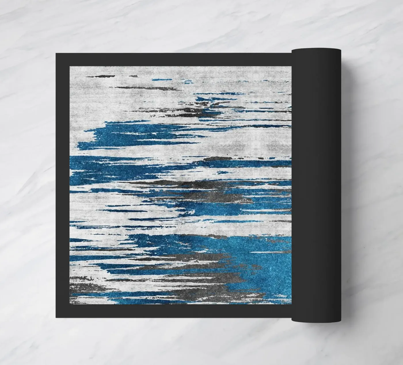 Abstract gray texture doormat by LisaArtes