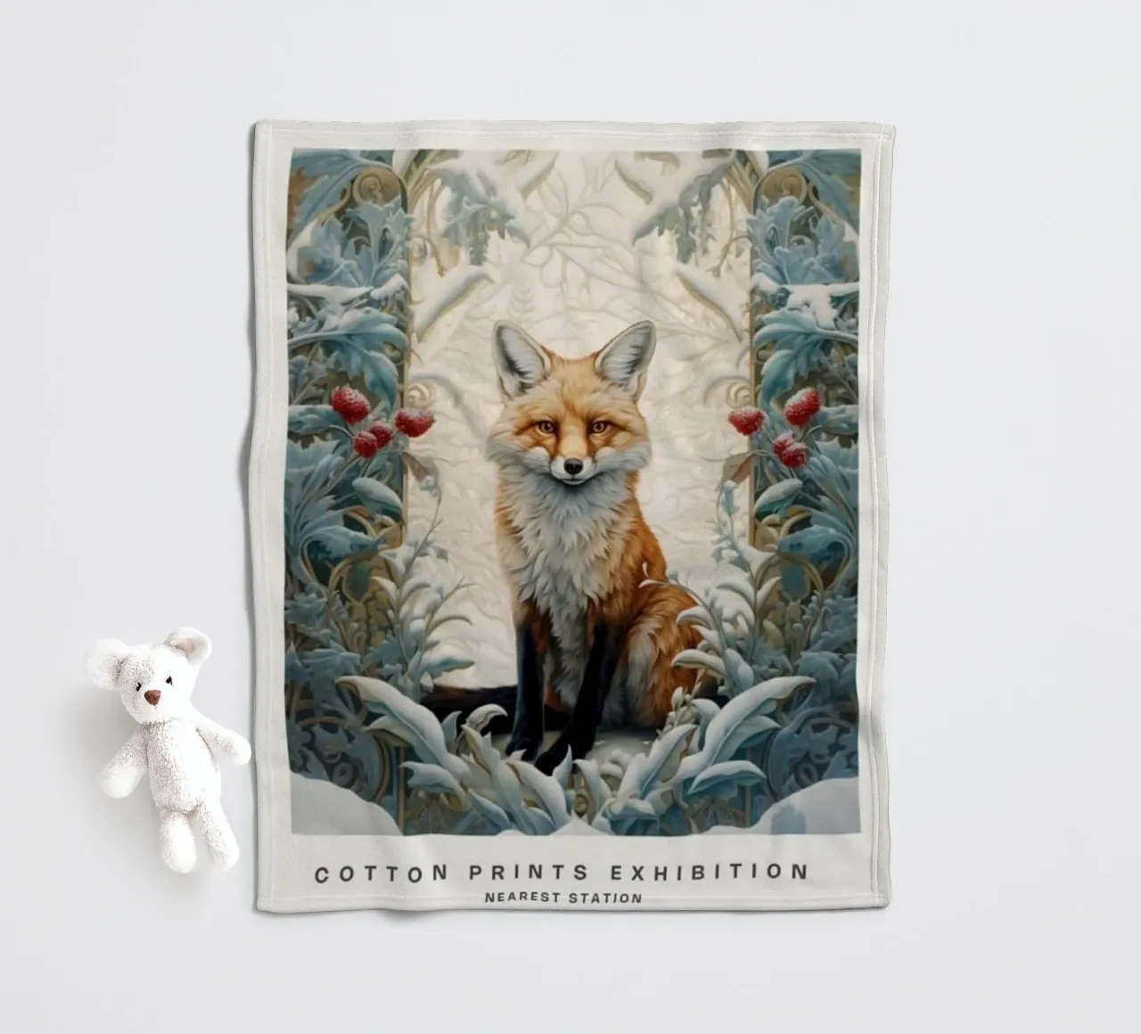 fuchs kunstwerk william morris Fleecedecke von komo store