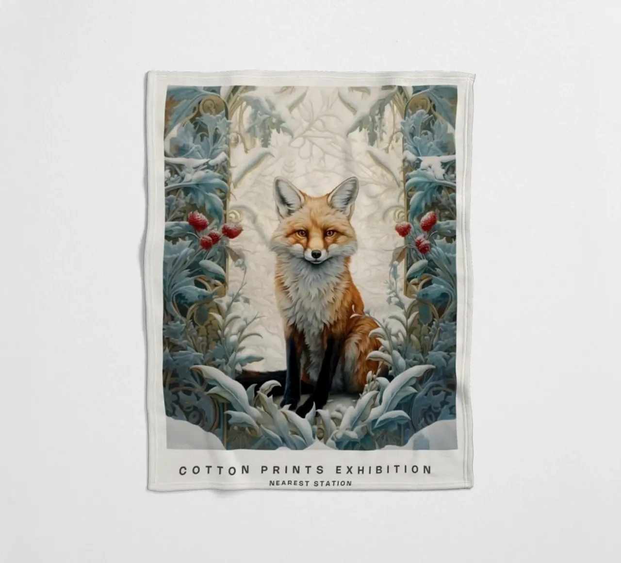 fuchs kunstwerk william morris Fleecedecke von komo store