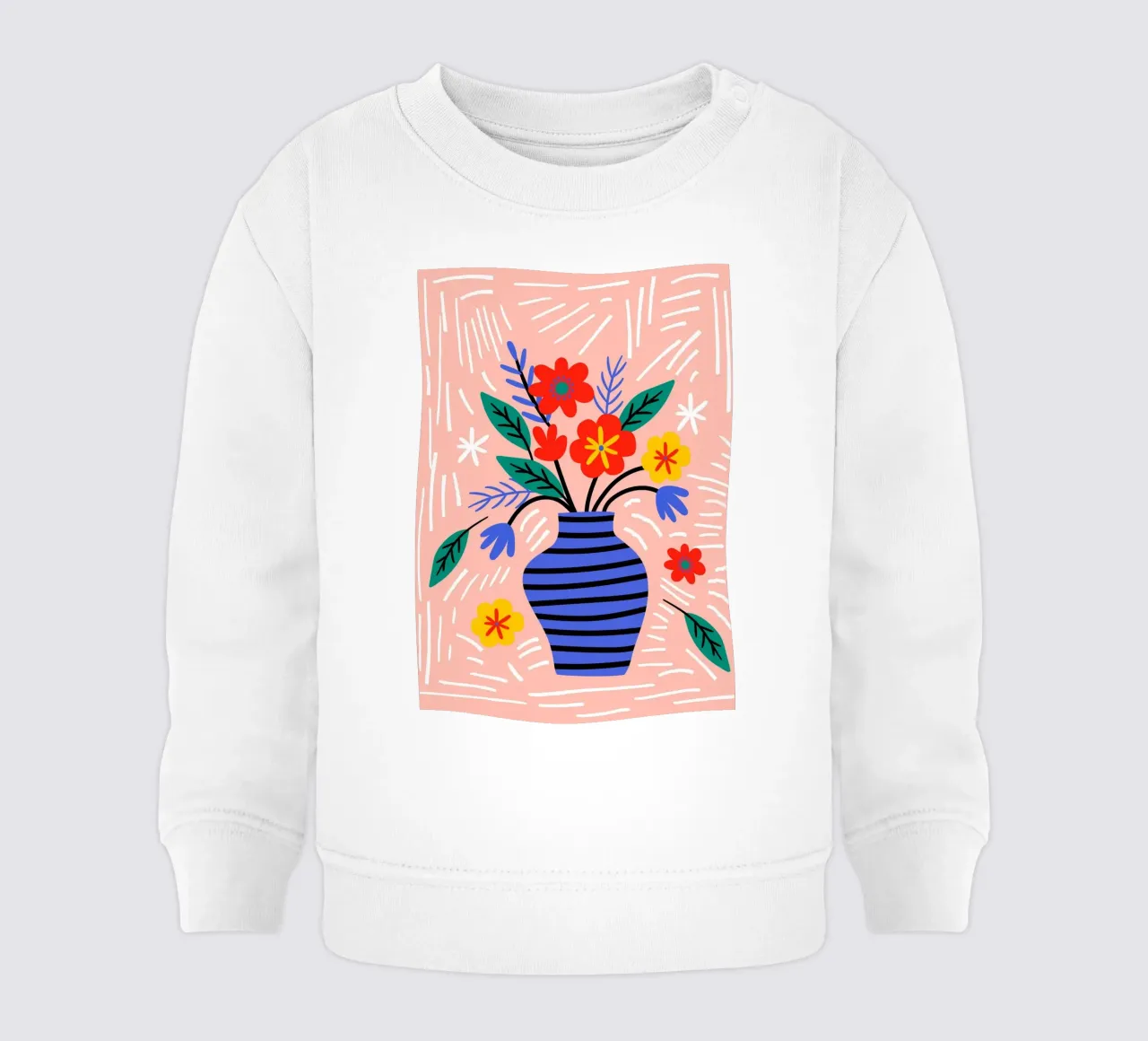 Vase with bouquet of flowers felpa neonato da LisaArtes