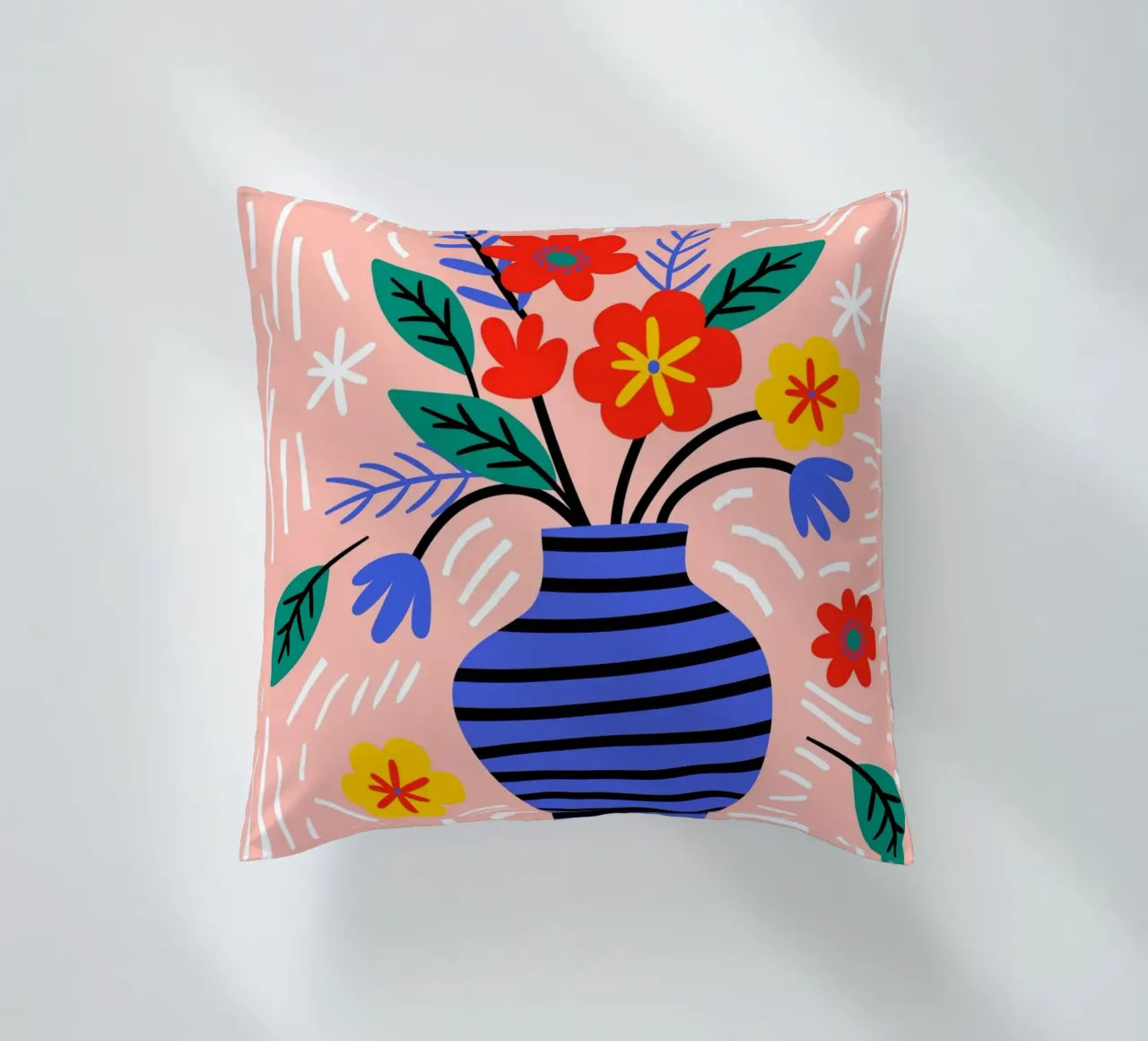 Vase with bouquet of flowers cuscino da LisaArtes