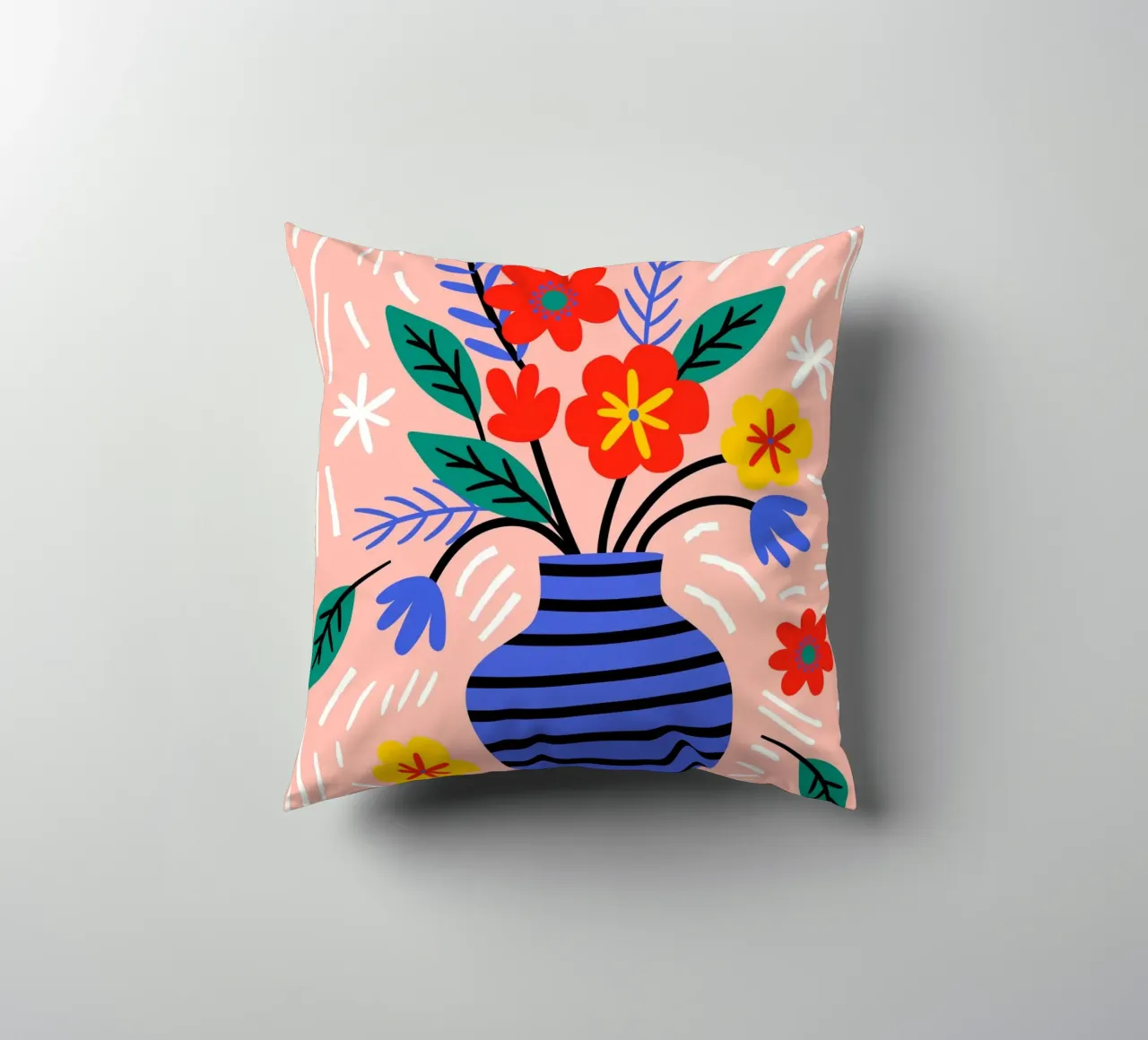 Vase with bouquet of flowers cuscino da LisaArtes