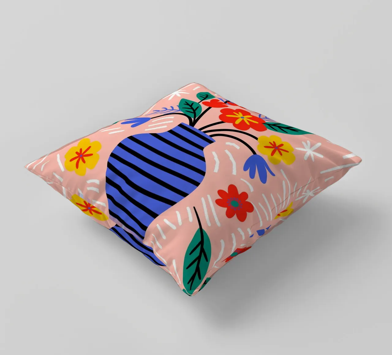 Vase with bouquet of flowers cuscino da LisaArtes