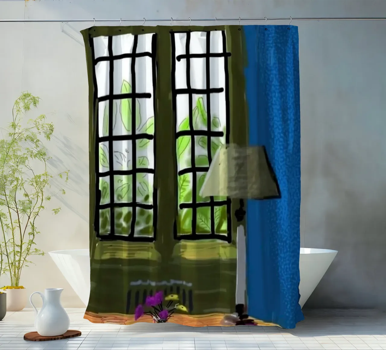 Fiori freschi tenda da doccia da khanrosie