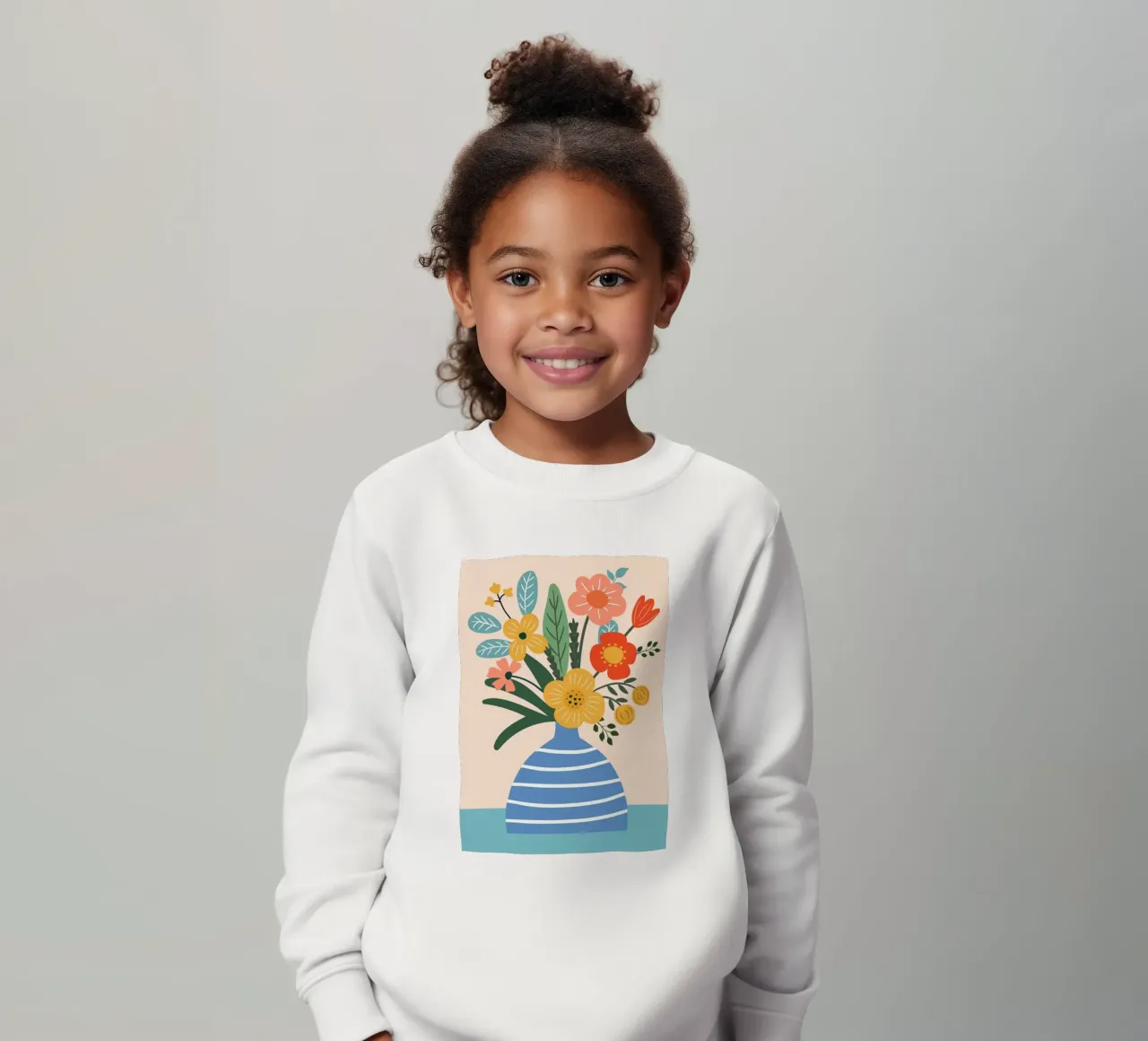 Colorful bouquet kids sweatshirt by LisaArtes