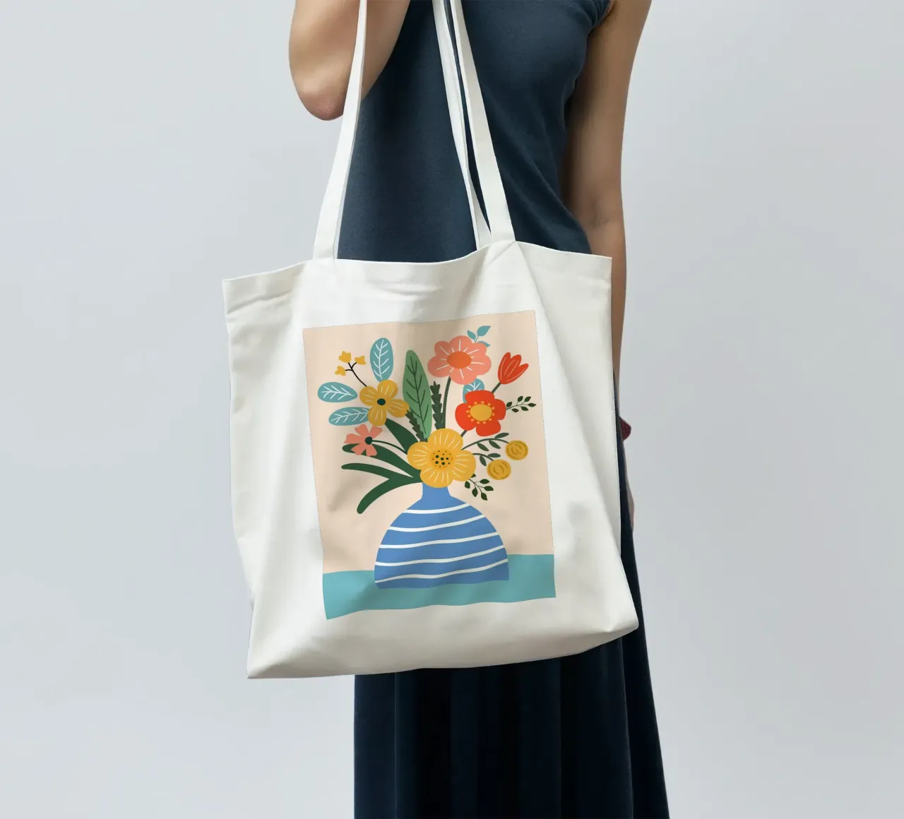 Colorful bouquet tote bag by LisaArtes