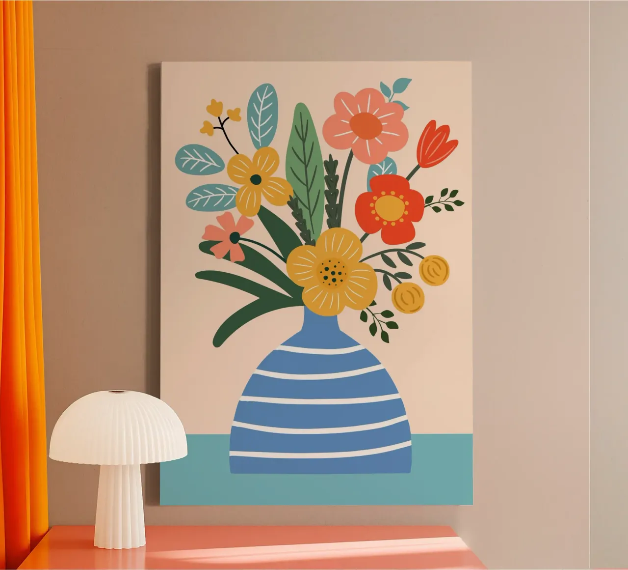 Colorful bouquet canvas by LisaArtes