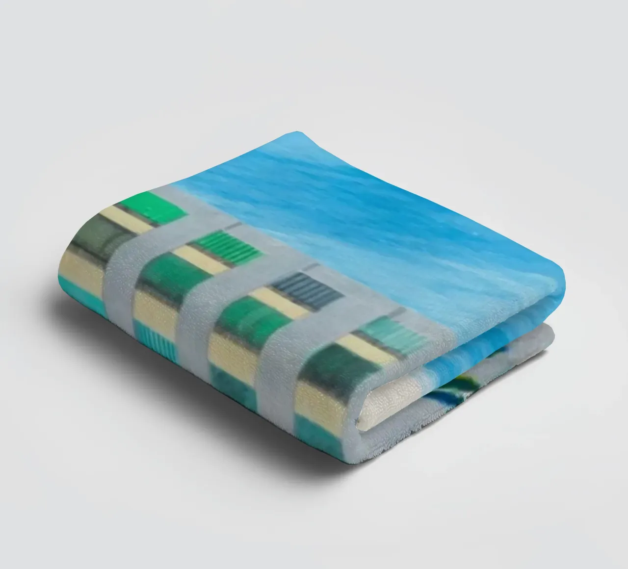 Insurance Building and Palm Tree towel by khanrosie