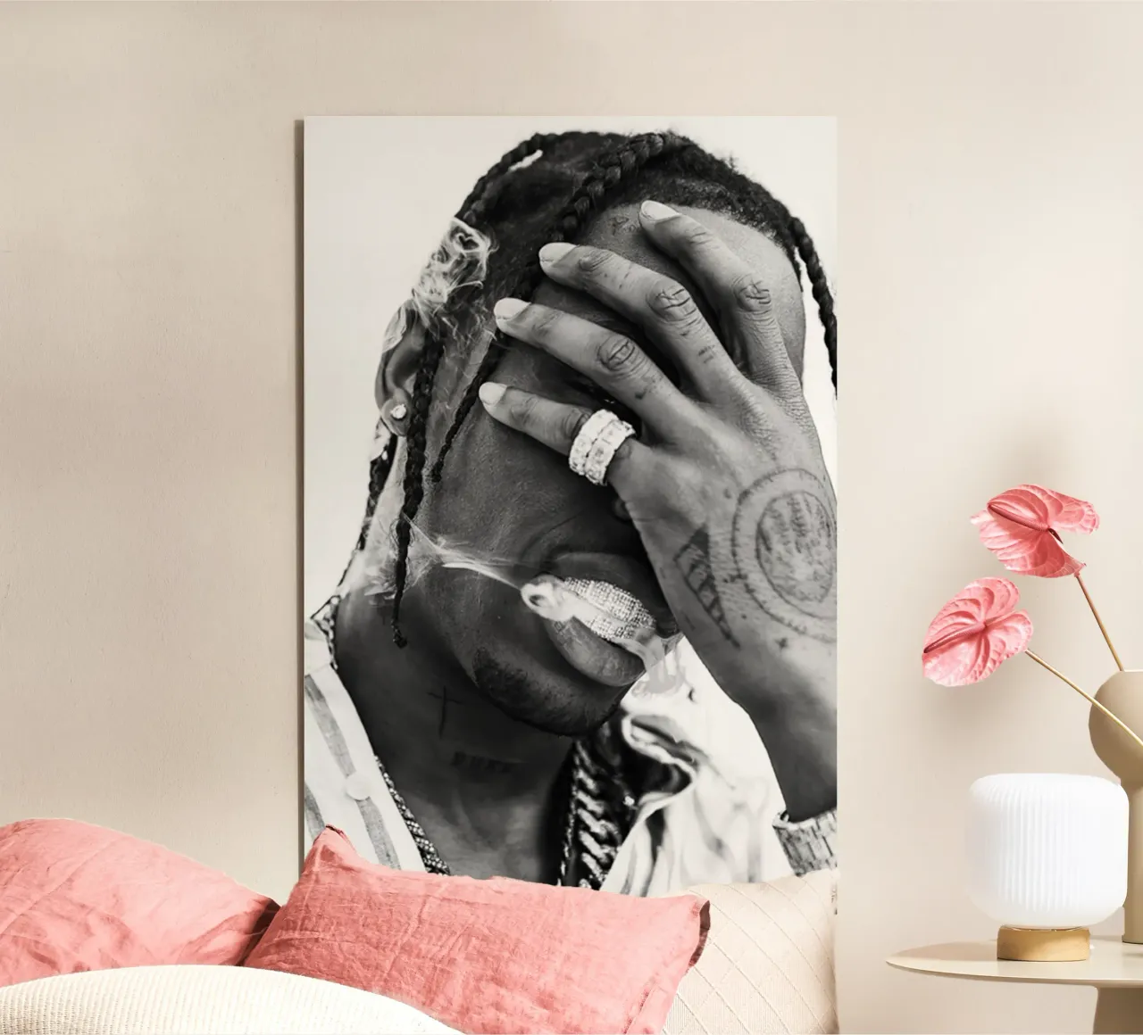 Travis Scott alluminio dibond da Music Clan