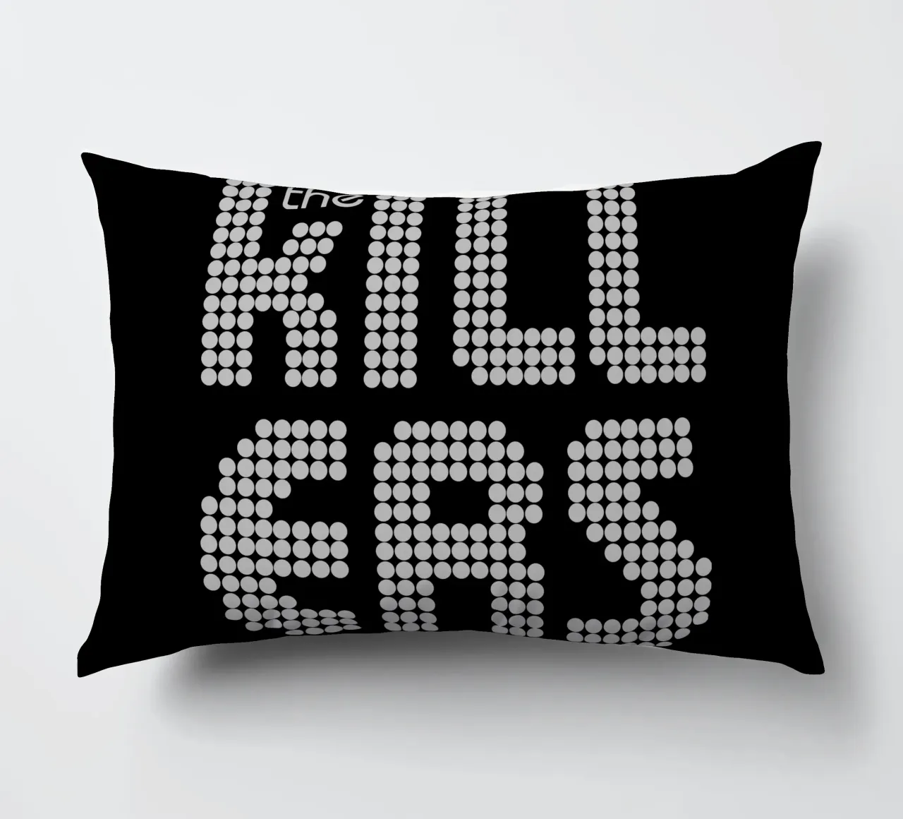 The Killers Distressed Stacked V1 decorative cushion by callmegreciaa