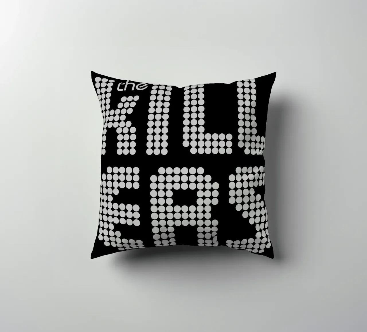 The Killers Distressed Stacked V1 decorative cushion by callmegreciaa