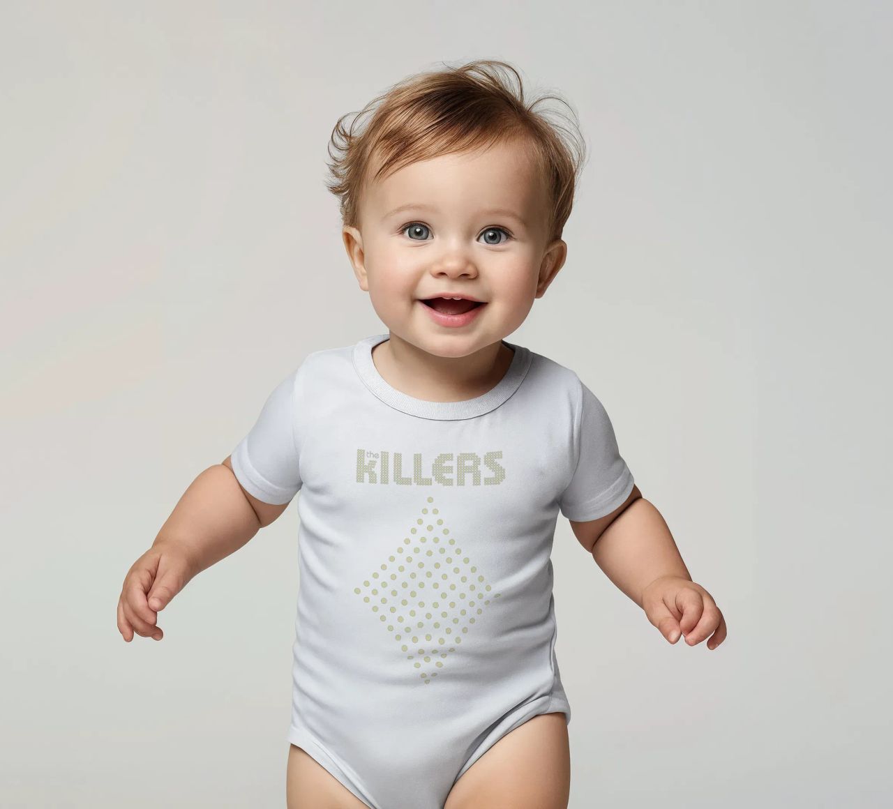 The Killers Distressed Stacked V2 body neonato maniche corte da callmegreciaa