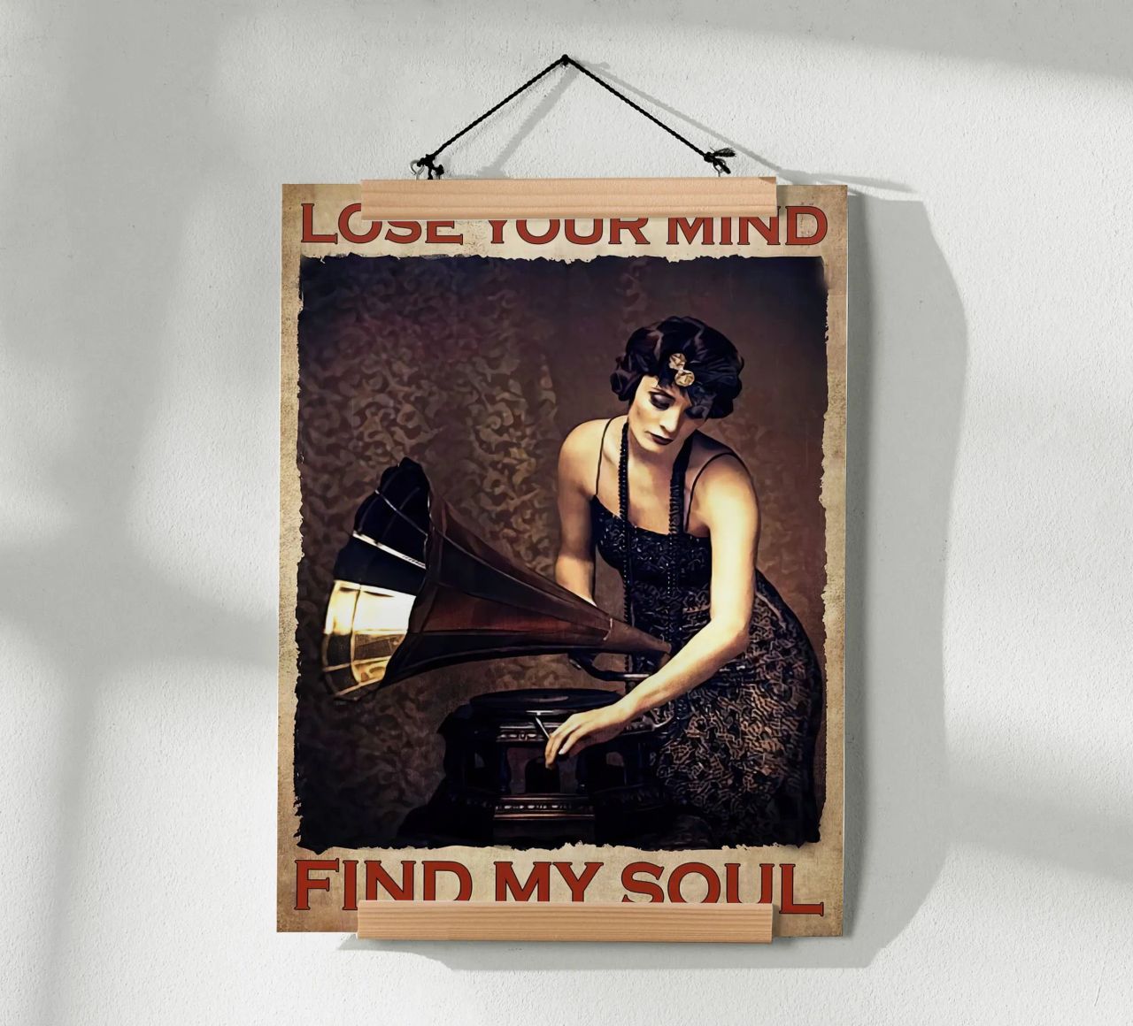 Lady And Vinyl Lose Your Mind Find My Soul poster by Aaronshop