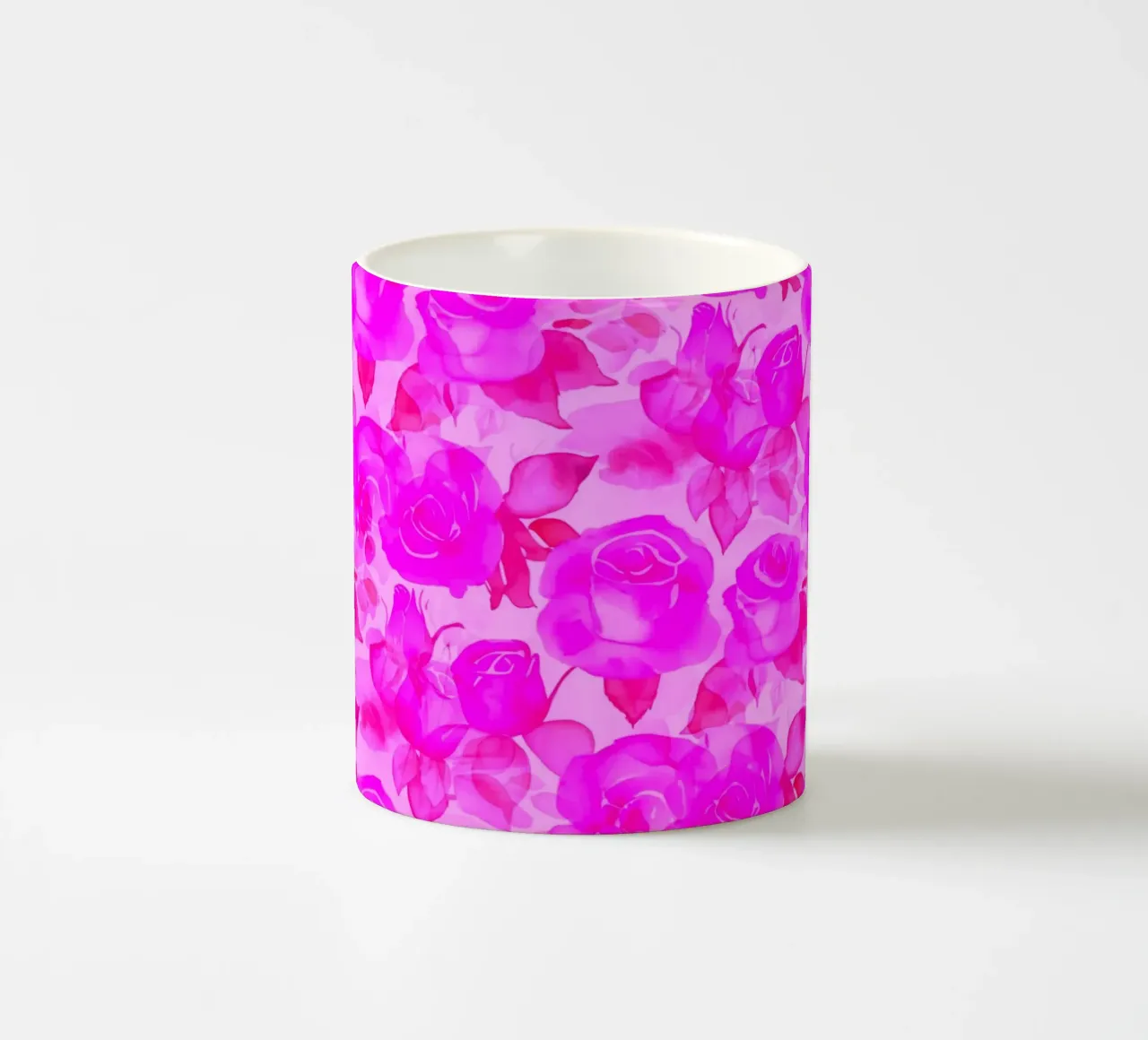 Stampa rose di charme rosa caldo tazza in ceramica da SilverPegasus