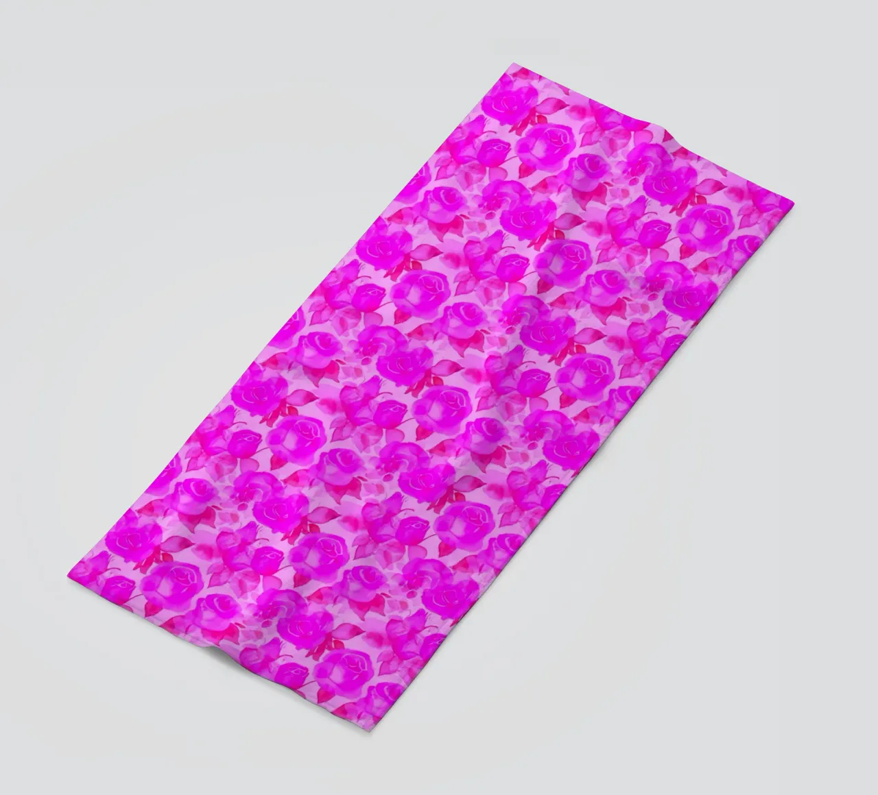 Stampa rose di charme rosa caldo telo mare da SilverPegasus