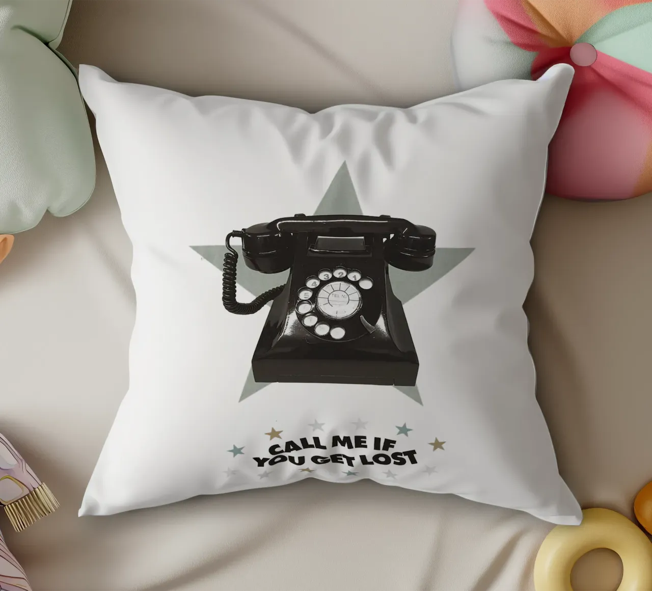 Call Me If You Get Lost cuscino da Attaboy Dsgn