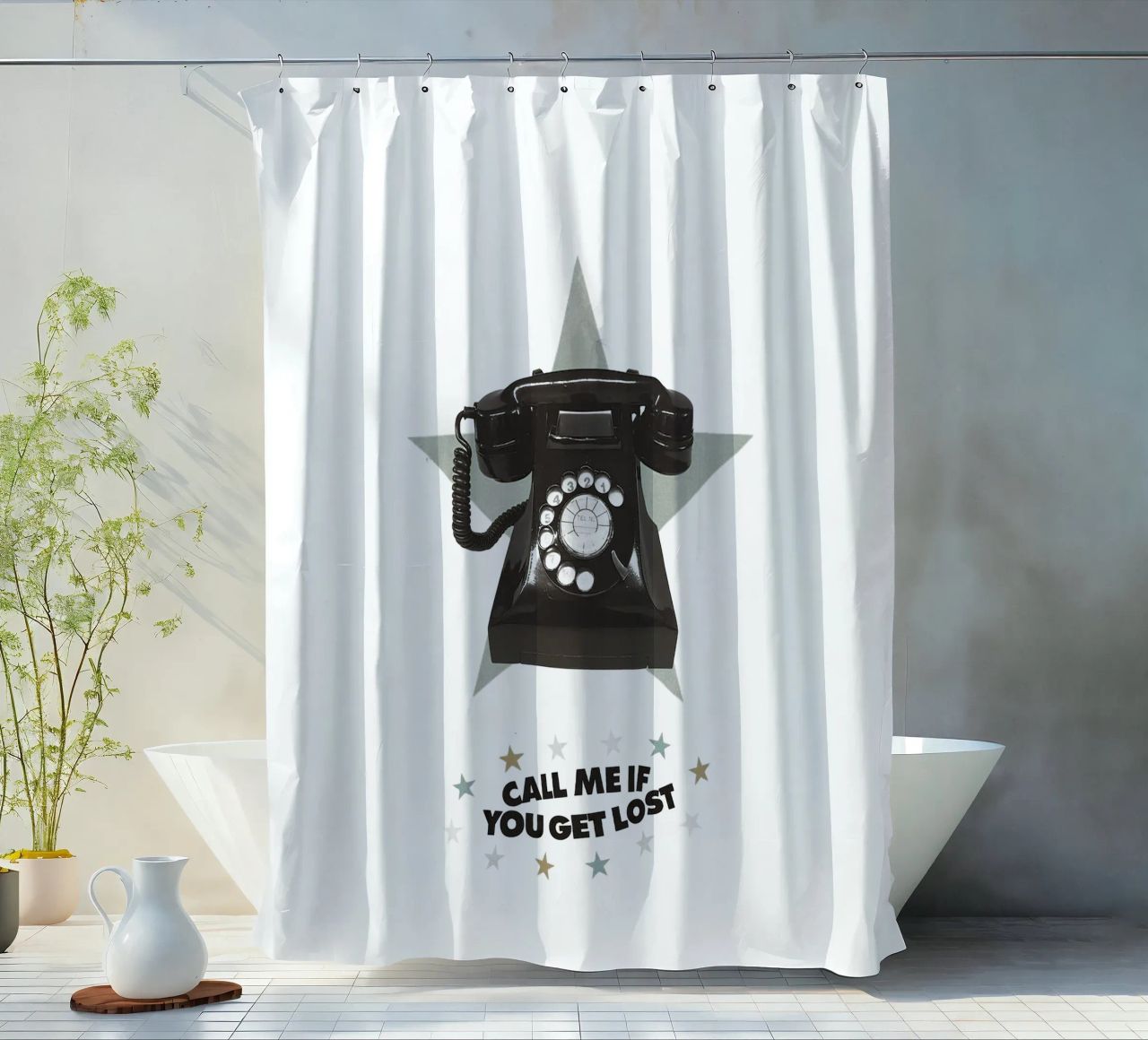 Call Me If You Get Lost tenda da doccia da Attaboy Dsgn