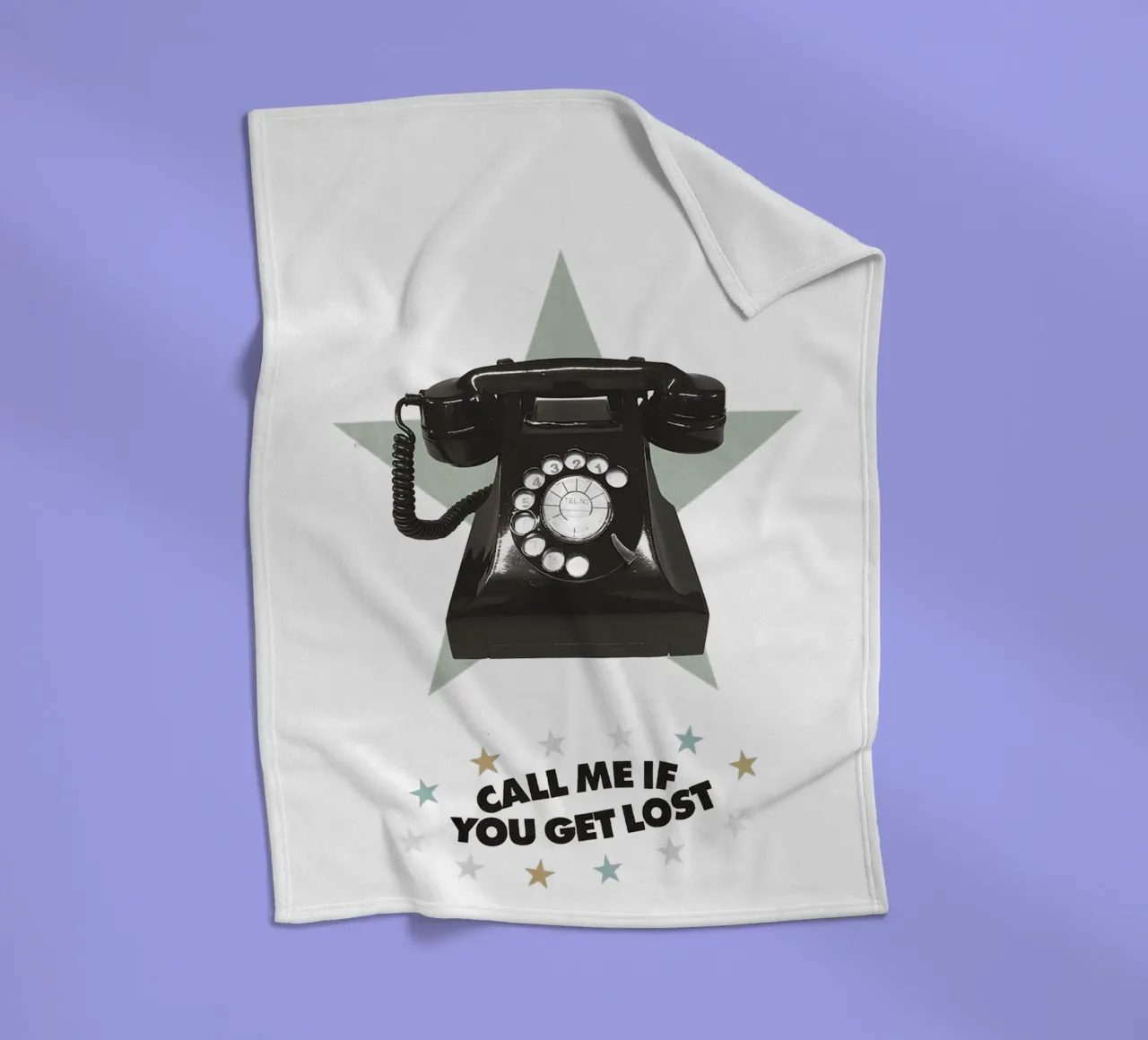 Call Me If You Get Lost fleece blanket by Attaboy Dsgn