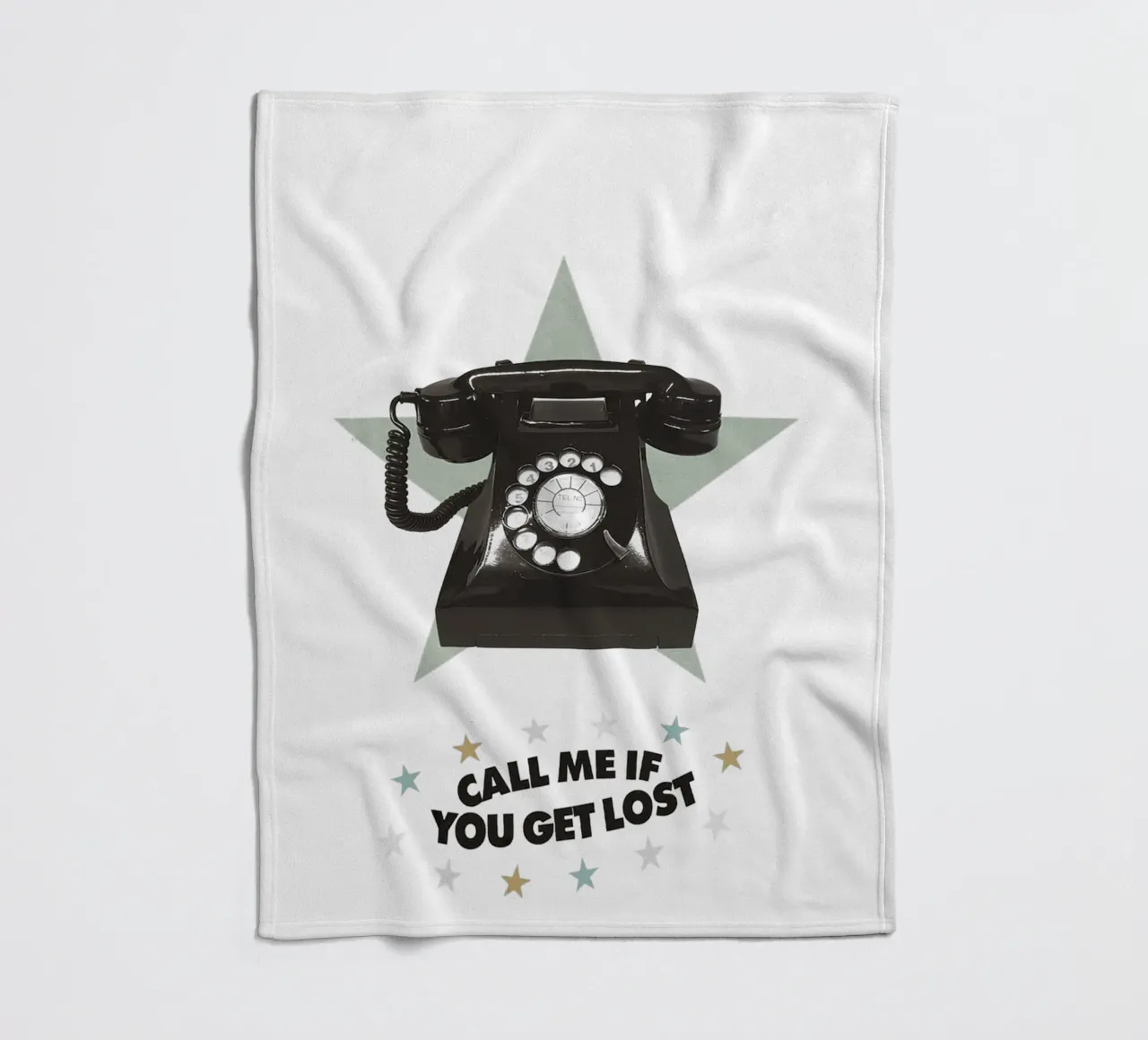 Call Me If You Get Lost fleece blanket by Attaboy Dsgn