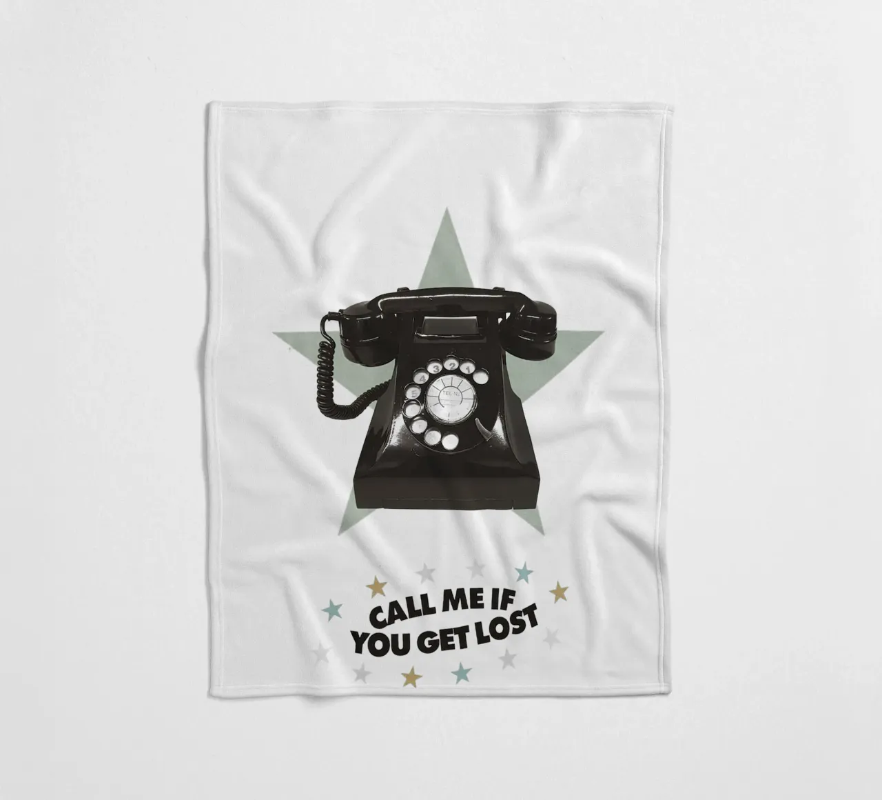 Call Me If You Get Lost fleece blanket by Attaboy Dsgn